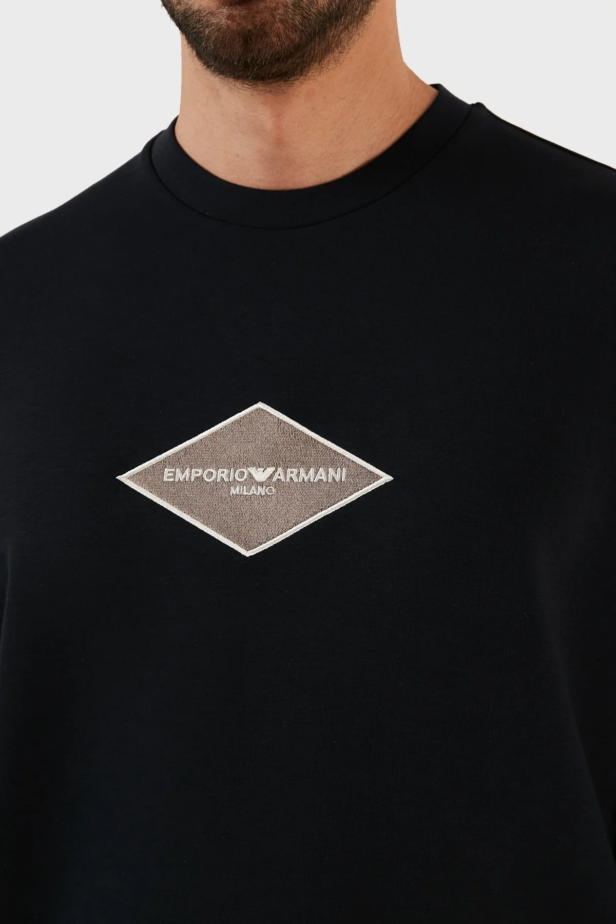 Emporio Armani Logolu Bisiklet Yaka Pamuklu Regular Fit Erkek Sweat 3R1MDD 1JHSZ 0920 LACİVERT - 4