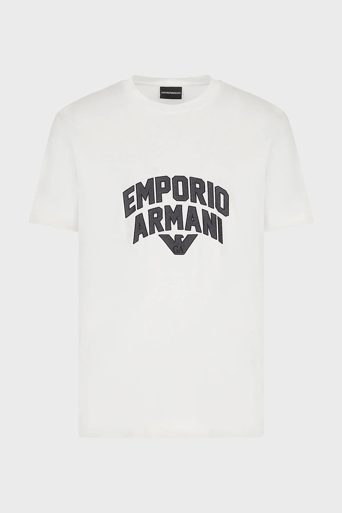 Emporio Armani Logolu Bisiklet Yaka Pamuklu Regular Fit Erkek T Shirt 3R1TBF 1JUVZ 0101 BEYAZ - 4