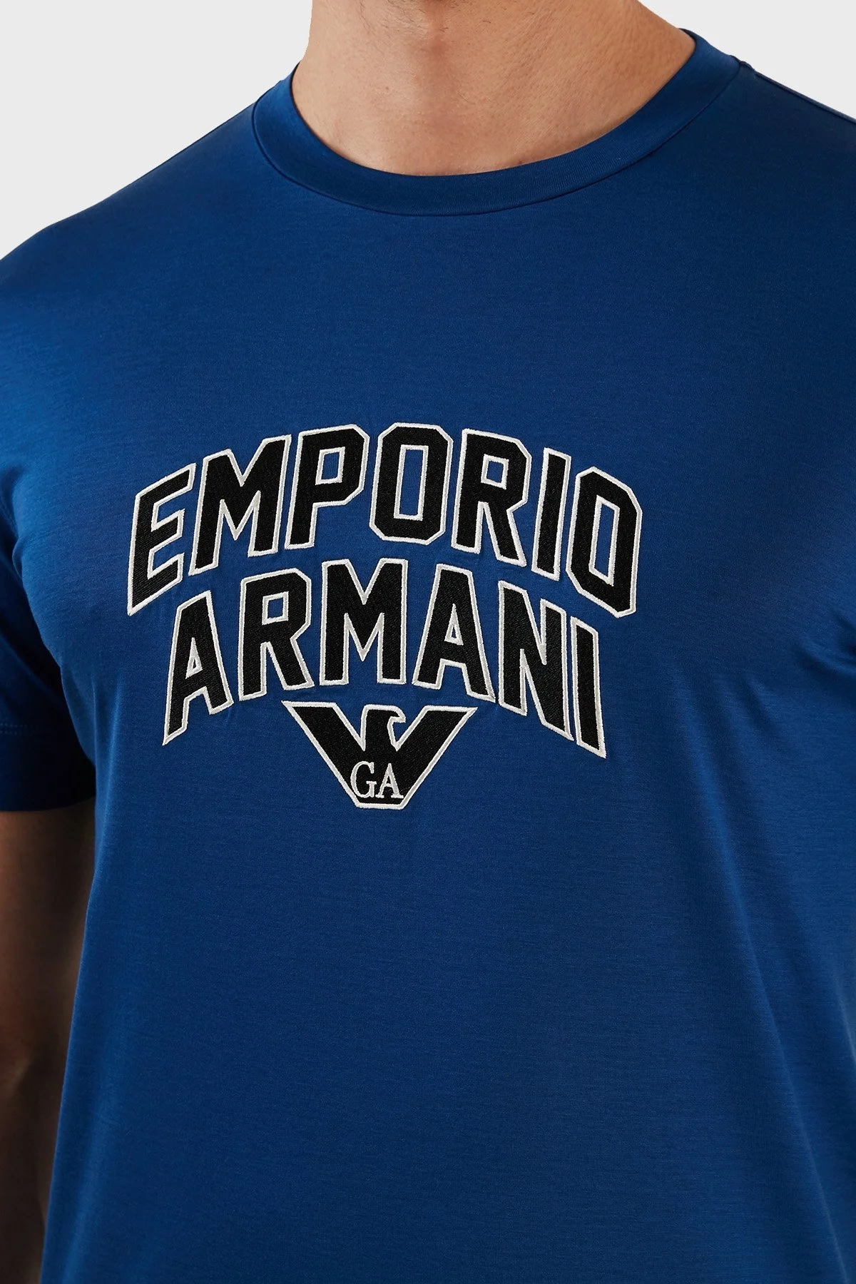 Emporio Armani Logolu Bisiklet Yaka Pamuklu Regular Fit Erkek T Shirt 3R1TBF 1JUVZ 0937 SAKS - 6