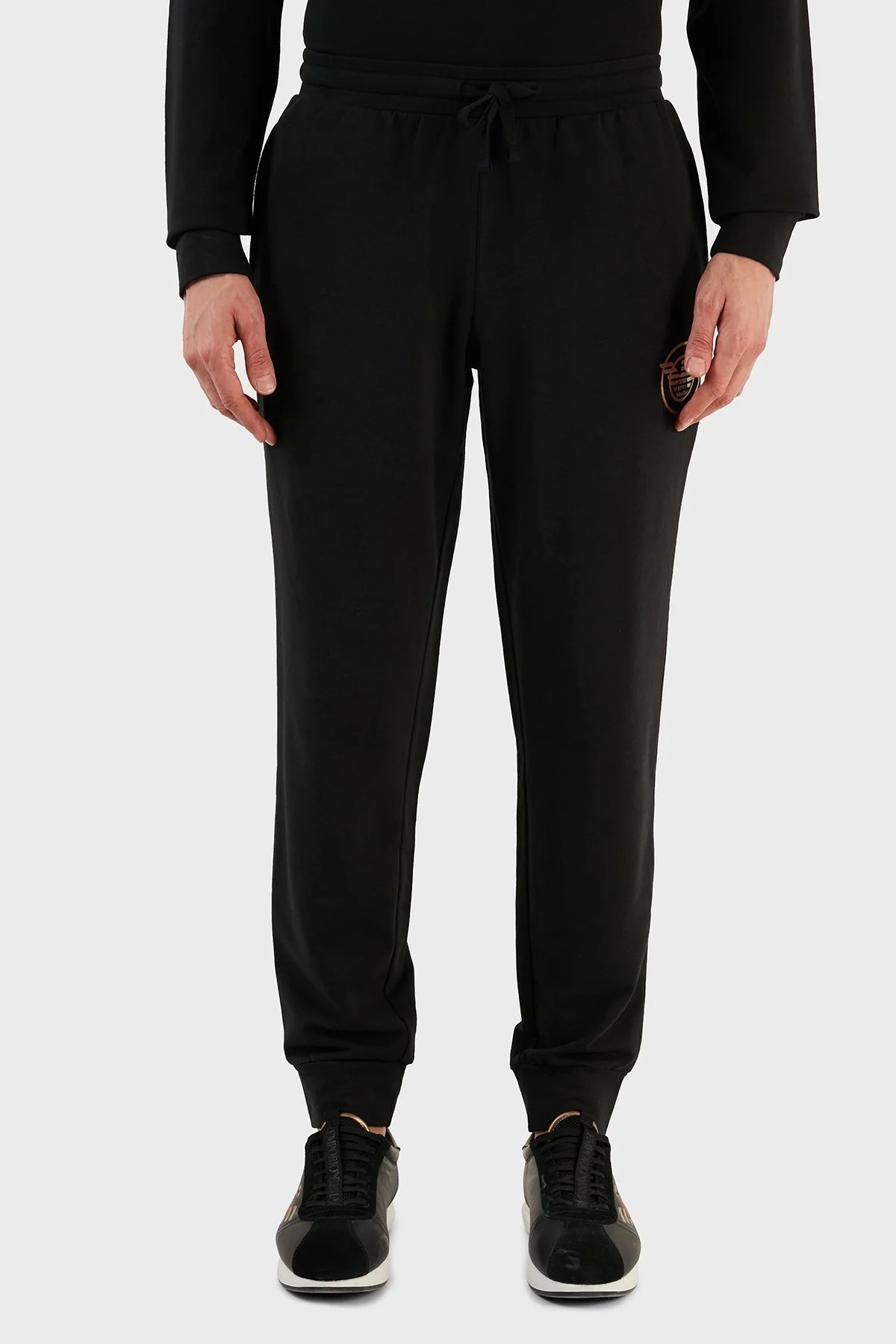 Emporio Armani Logolu Bisiklet Yaka Pamuklu Regular Fit Takım Erkek Eşofman Takımı 111943 2F595 00020 SİYAH - 4