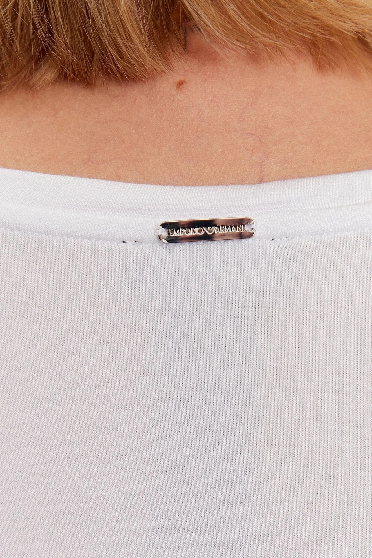 Emporio Armani Logolu Bisiklet Yaka Regular Fit Bayan T Shirt 262633 3R314 00010 BEYAZ - 5