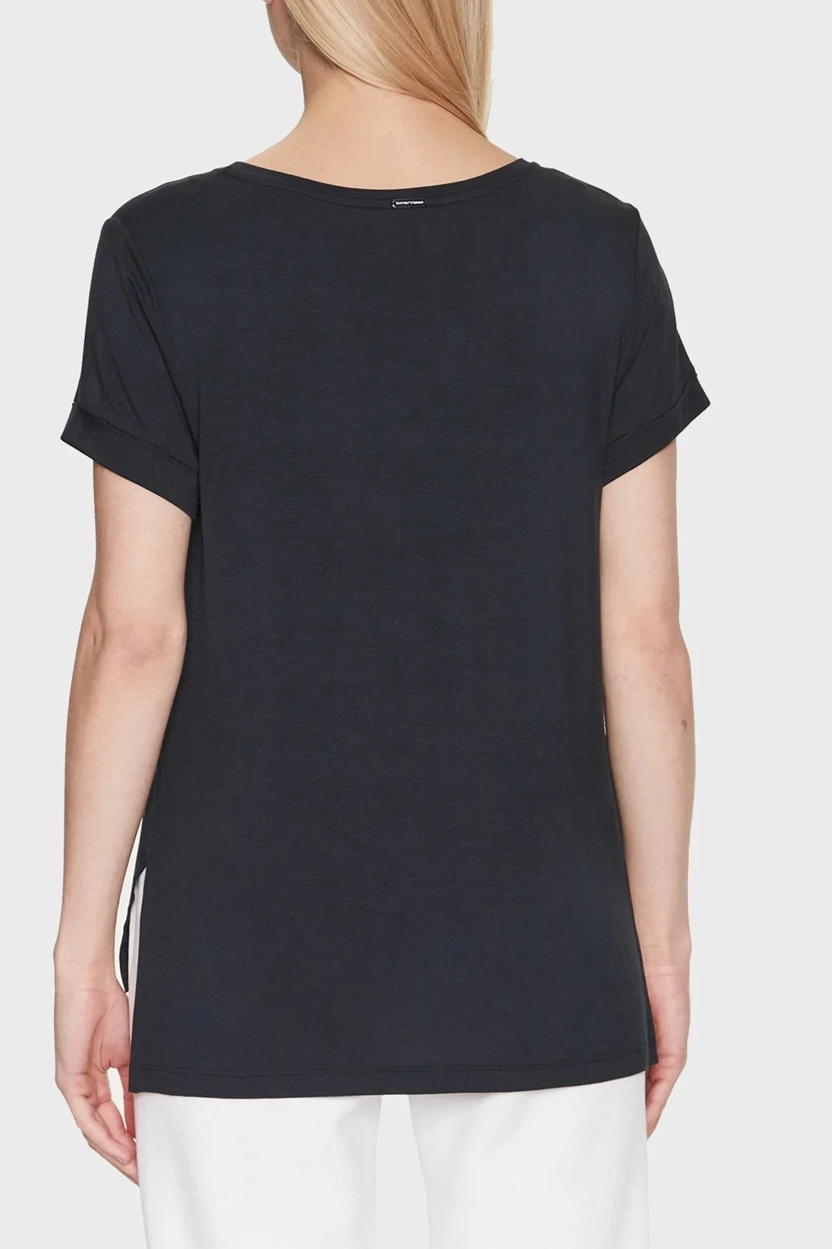 Emporio Armani Logolu Bisiklet Yaka Regular Fit Bayan T Shirt 262633 3R314 00020 SİYAH - 3