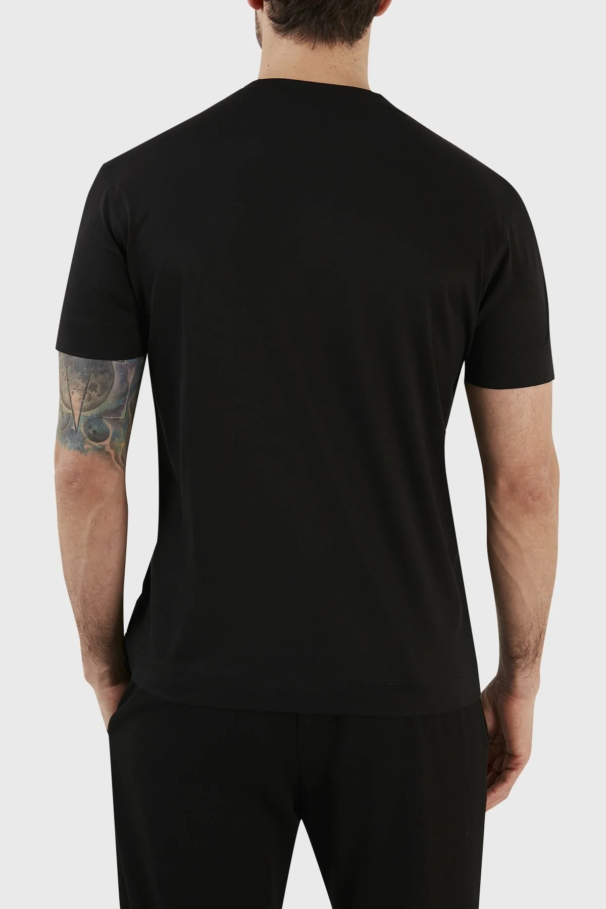 Emporio Armani Logolu Bisiklet Yaka Regular Fit Erkek T Shirt 3R1TC4 1JUVZ 0098 SİYAH - 5