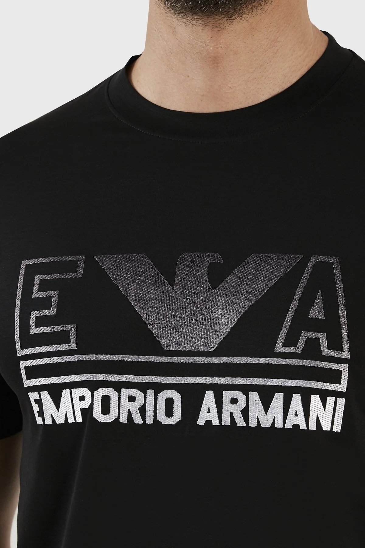 Emporio Armani Logolu Bisiklet Yaka Regular Fit Erkek T Shirt 3R1TC4 1JUVZ 0098 SİYAH - 6