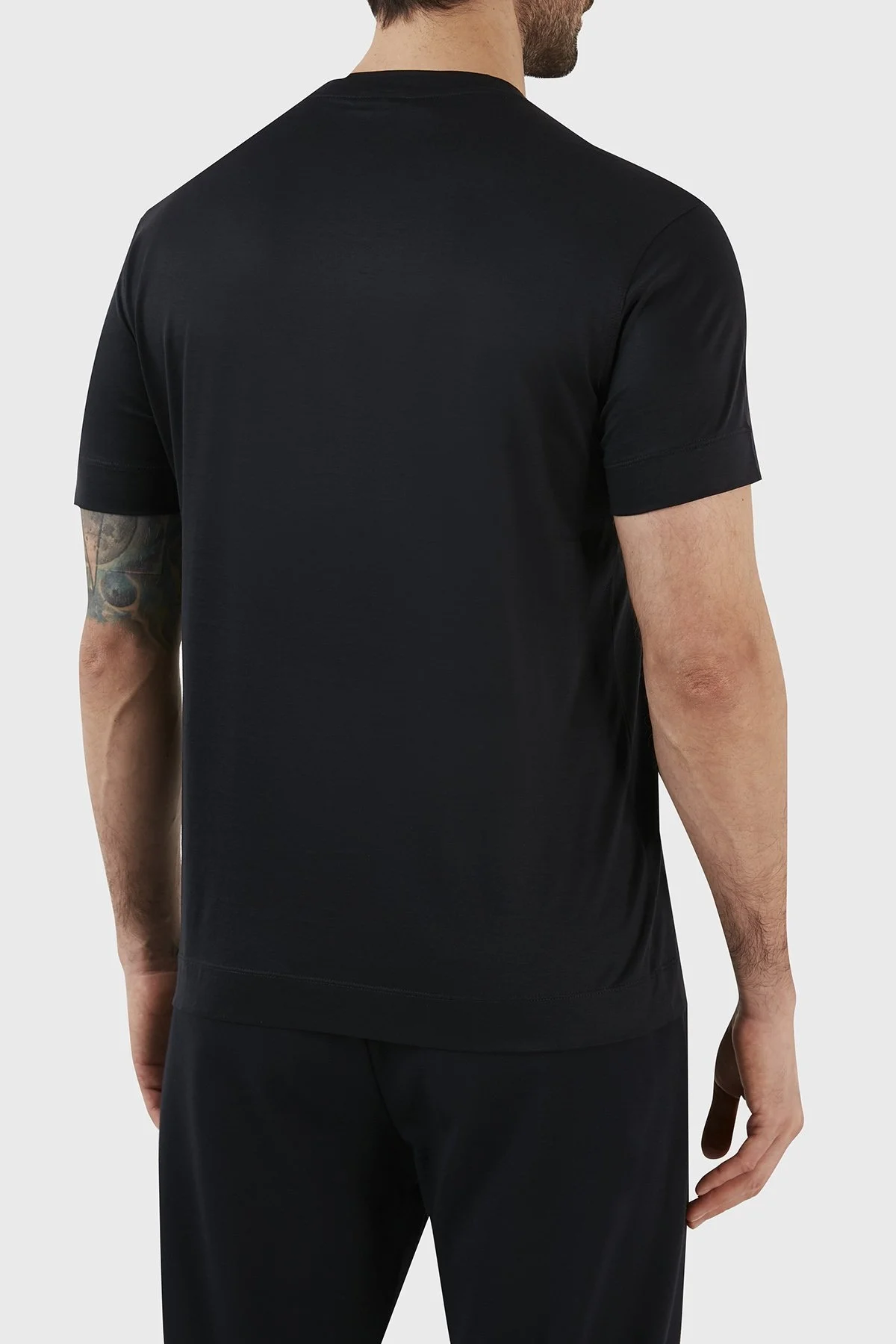 Emporio Armani Logolu Bisiklet Yaka Regular Fit Erkek T Shirt 3R1TC4 1JUVZ 09K5 LACİVERT - 5