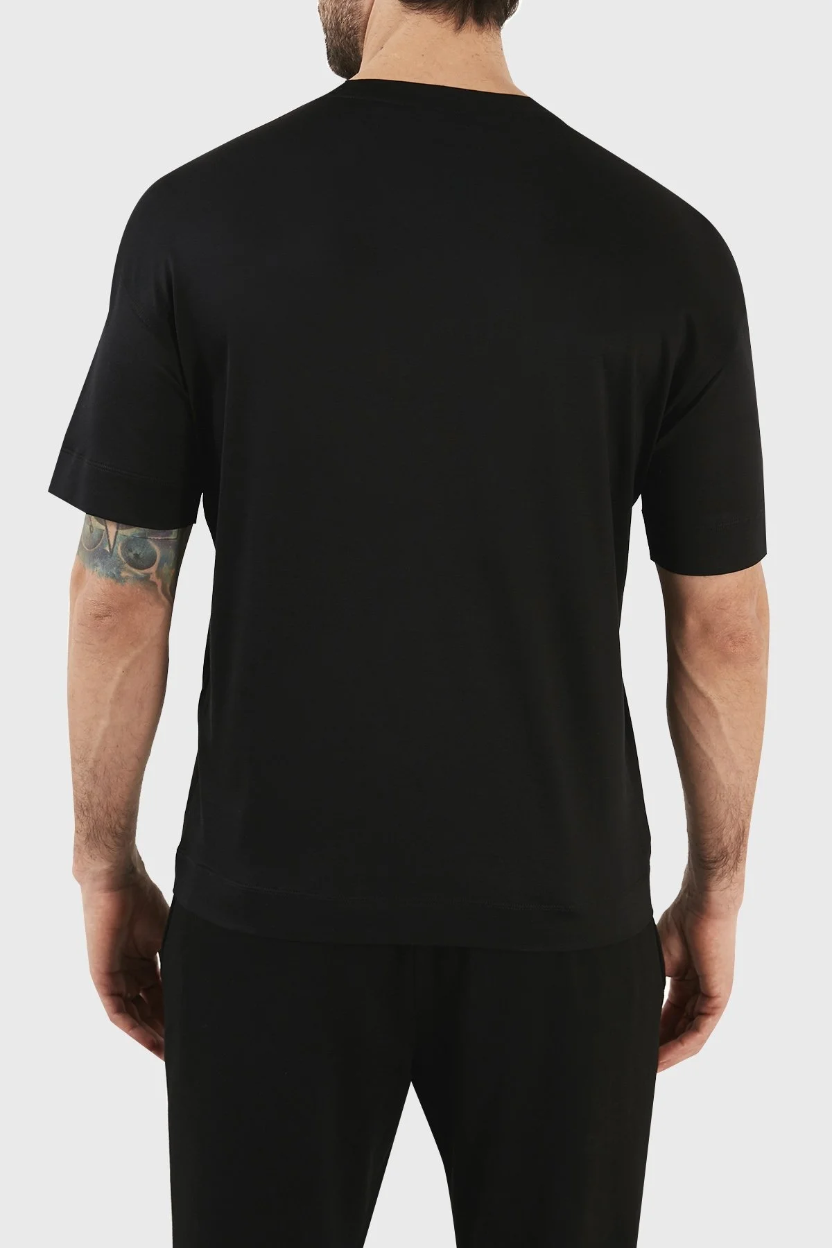 Emporio Armani Logolu Bisiklet Yaka Regular Fit Erkek T Shirt 3R1TDF 1JUVZ 0999 SİYAH - 5