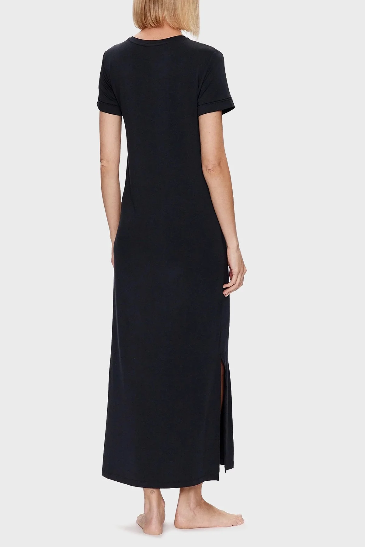 Emporio Armani Logolu Bisiklet Yaka Regular Fit Maxi Bayan Elbise 262735 3R314 00020 SİYAH - 2