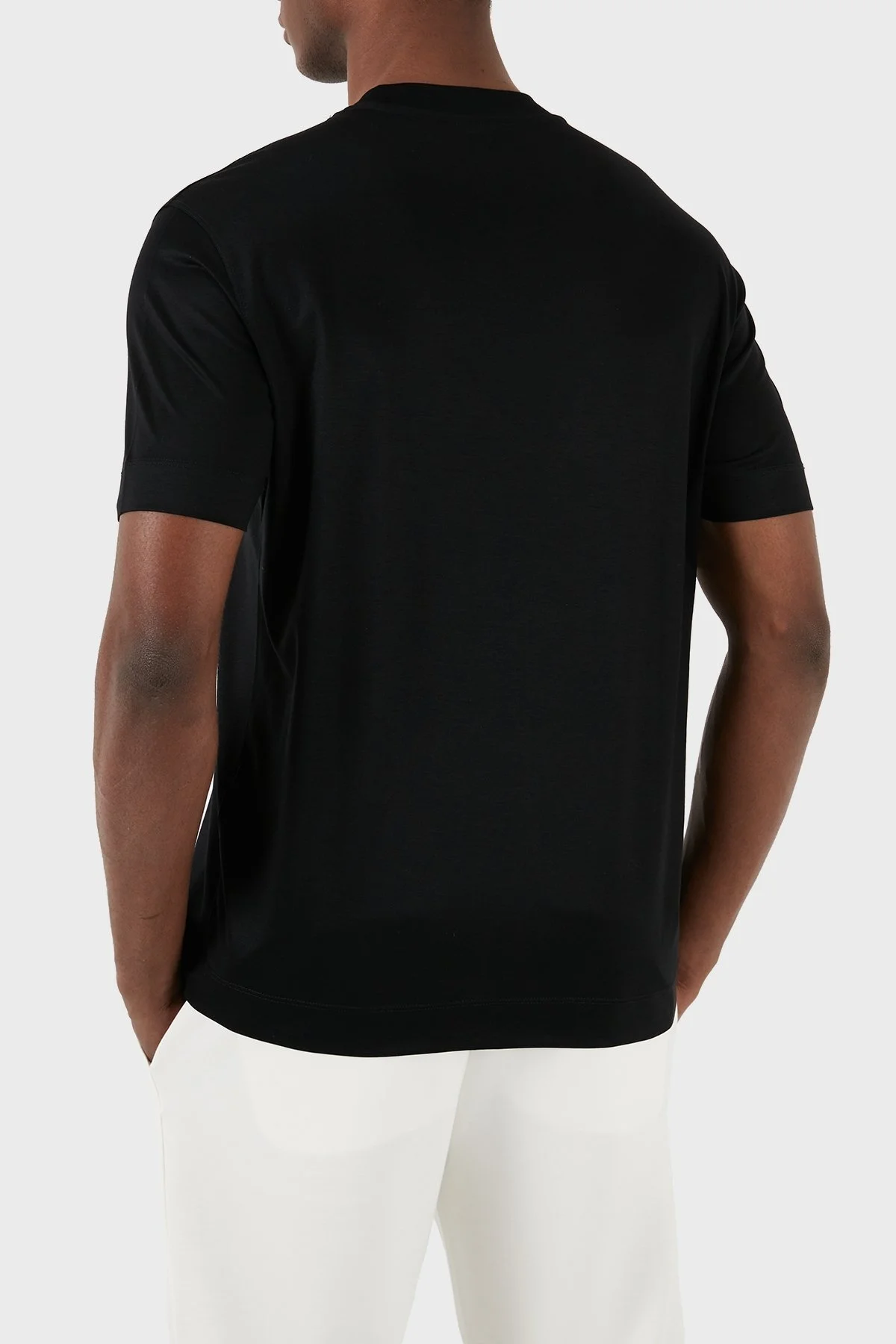 Emporio Armani Logolu Bisiklet Yaka Relaxed Fit Erkek T Shirt 3D1TA2 1JUVZ 0058 SİYAH - 2