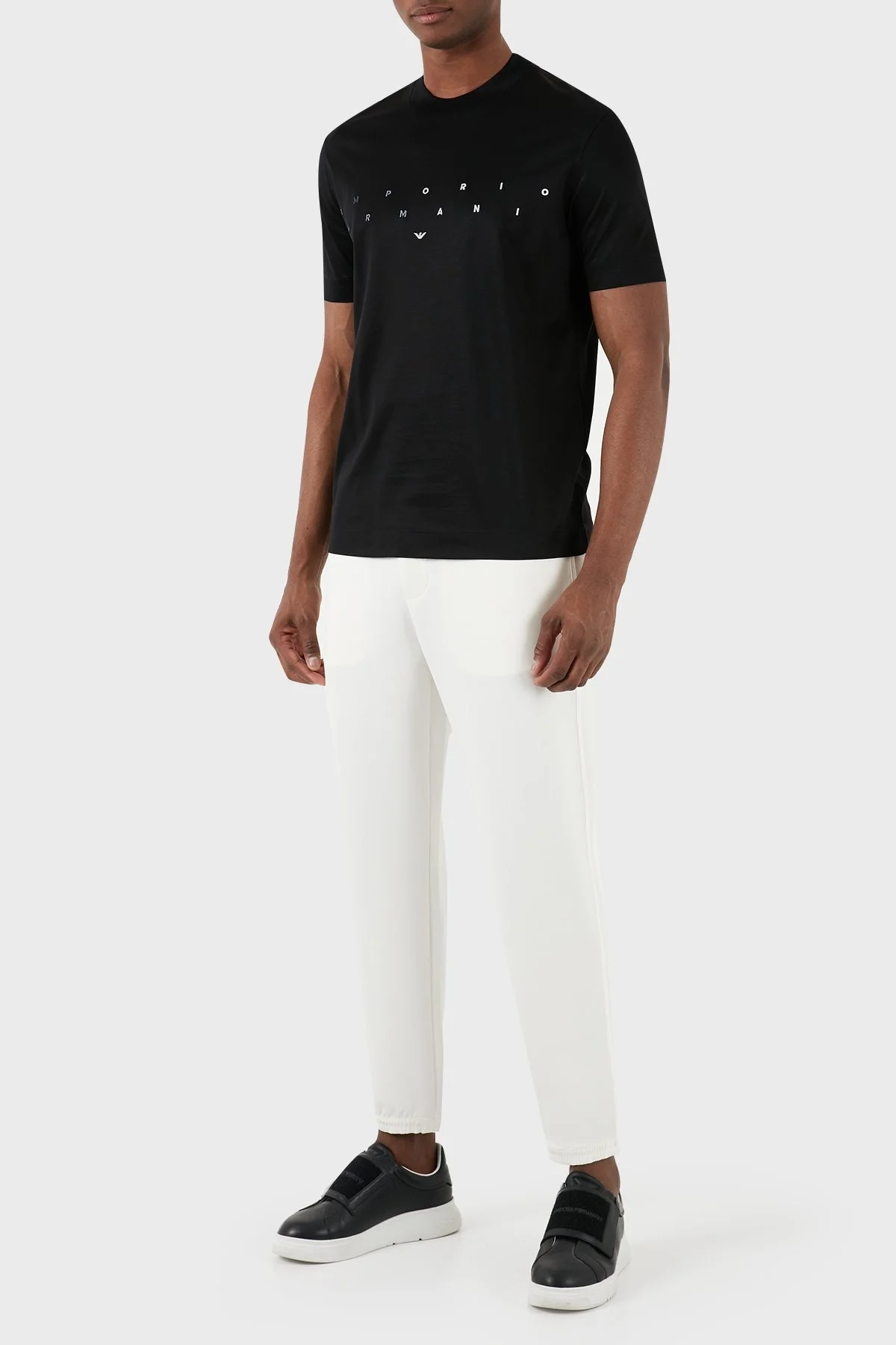 Emporio Armani Logolu Bisiklet Yaka Relaxed Fit Erkek T Shirt 3D1TA2 1JUVZ 0058 SİYAH - 4