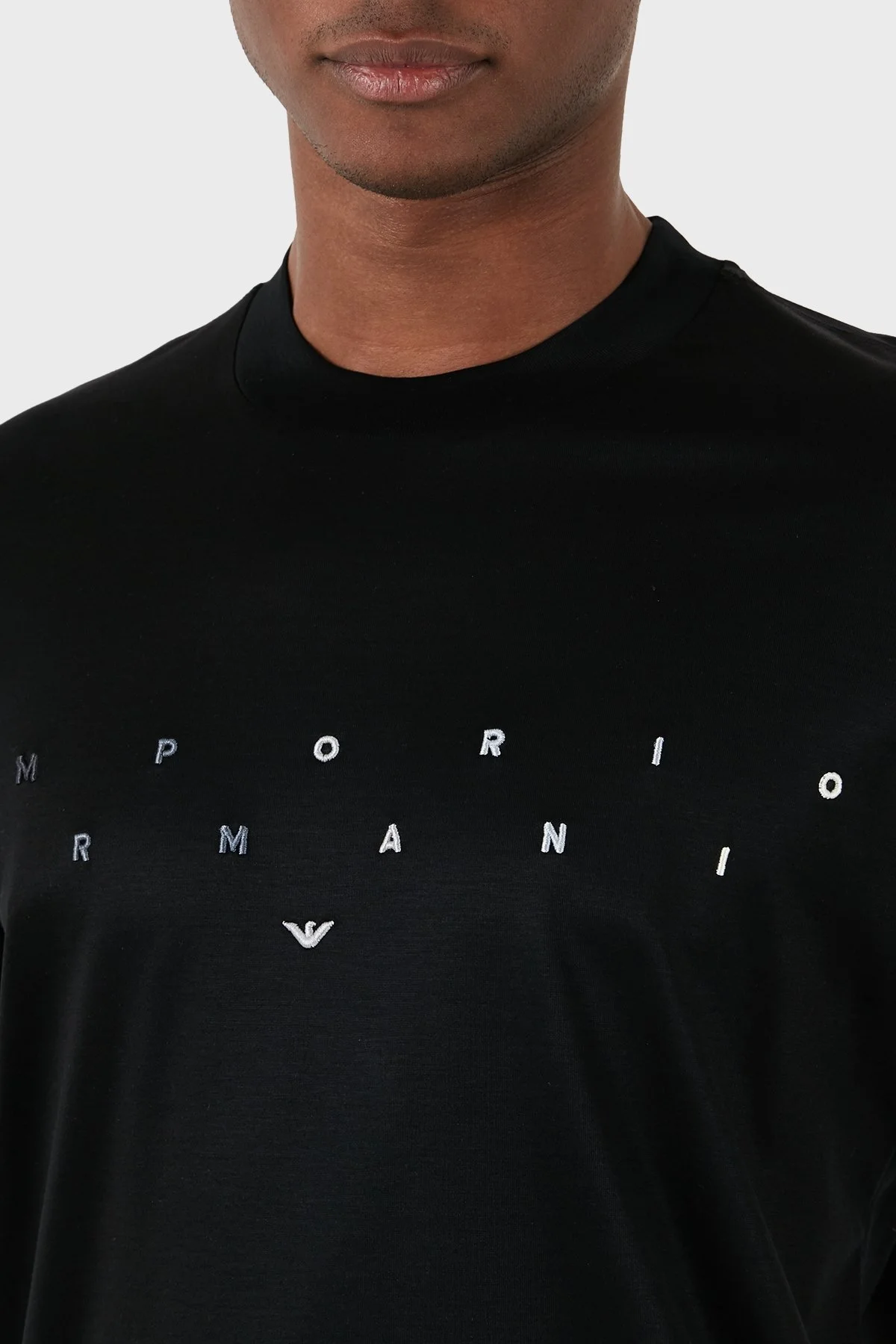 Emporio Armani Logolu Bisiklet Yaka Relaxed Fit Erkek T Shirt 3D1TA2 1JUVZ 0058 SİYAH - 5