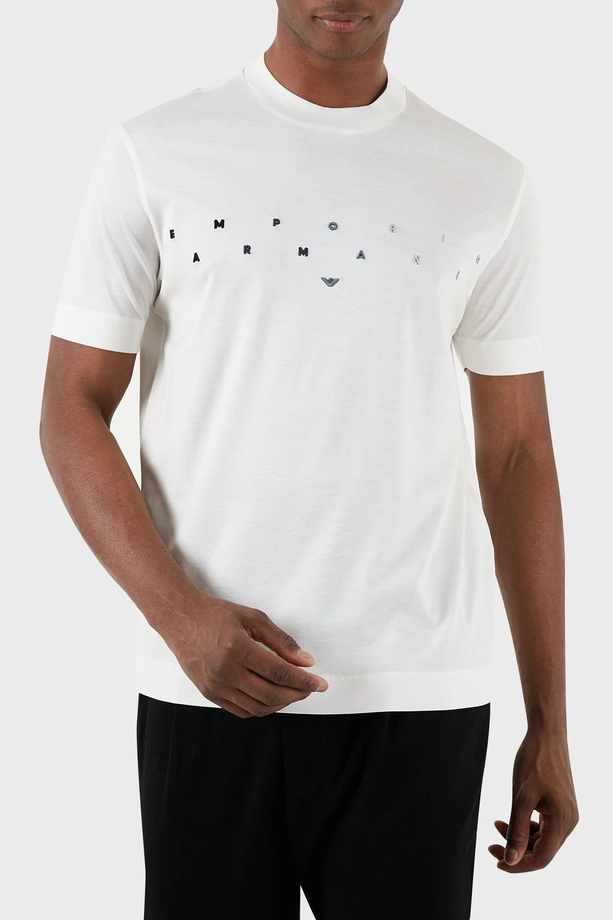 Emporio Armani Logolu Bisiklet Yaka Relaxed Fit Erkek T Shirt 3D1TA2 1JUVZ 01B2 EKRU - 4