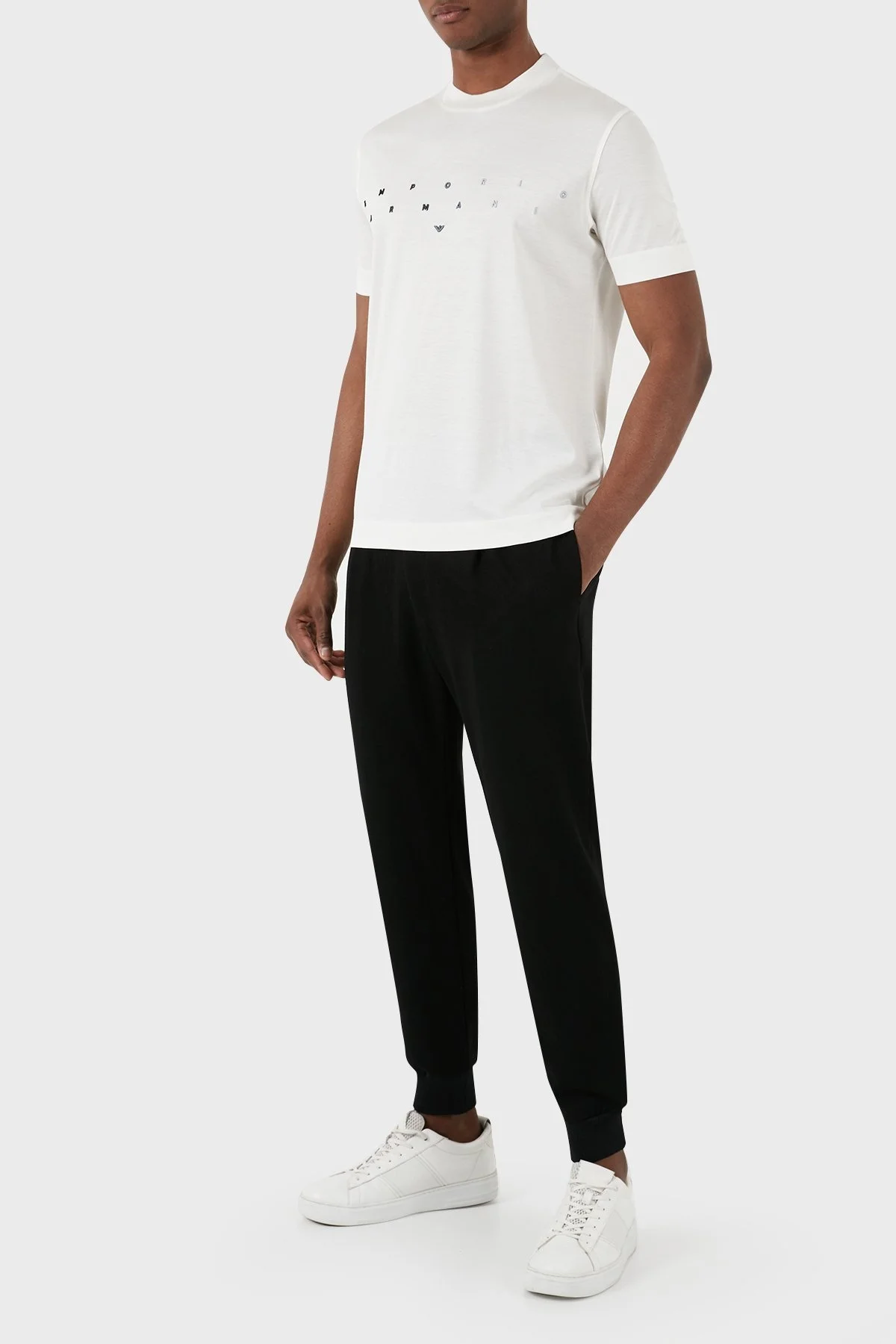 Emporio Armani Logolu Bisiklet Yaka Relaxed Fit Erkek T Shirt 3D1TA2 1JUVZ 01B2 EKRU - 5