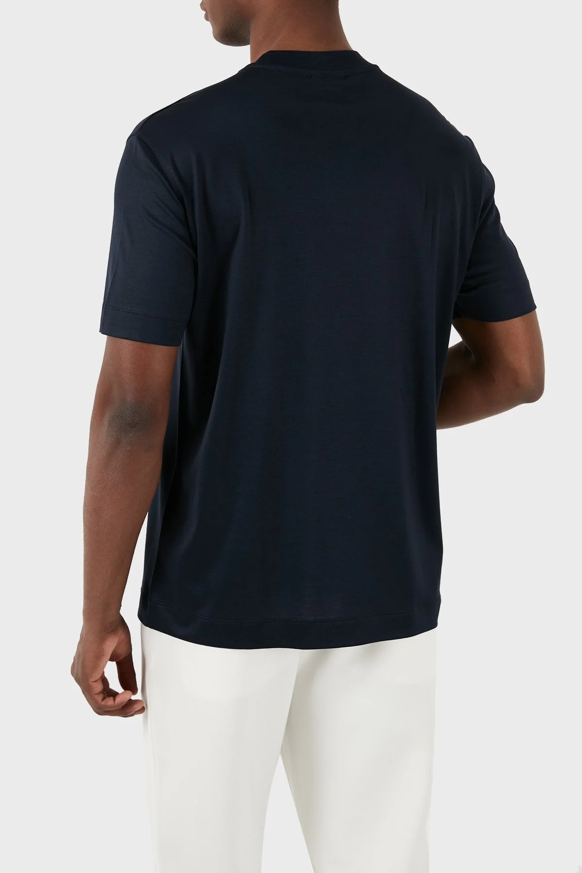 Emporio Armani Logolu Bisiklet Yaka Relaxed Fit Erkek T Shirt 3D1TA2 1JUVZ 09R3 LACİVERT - 5