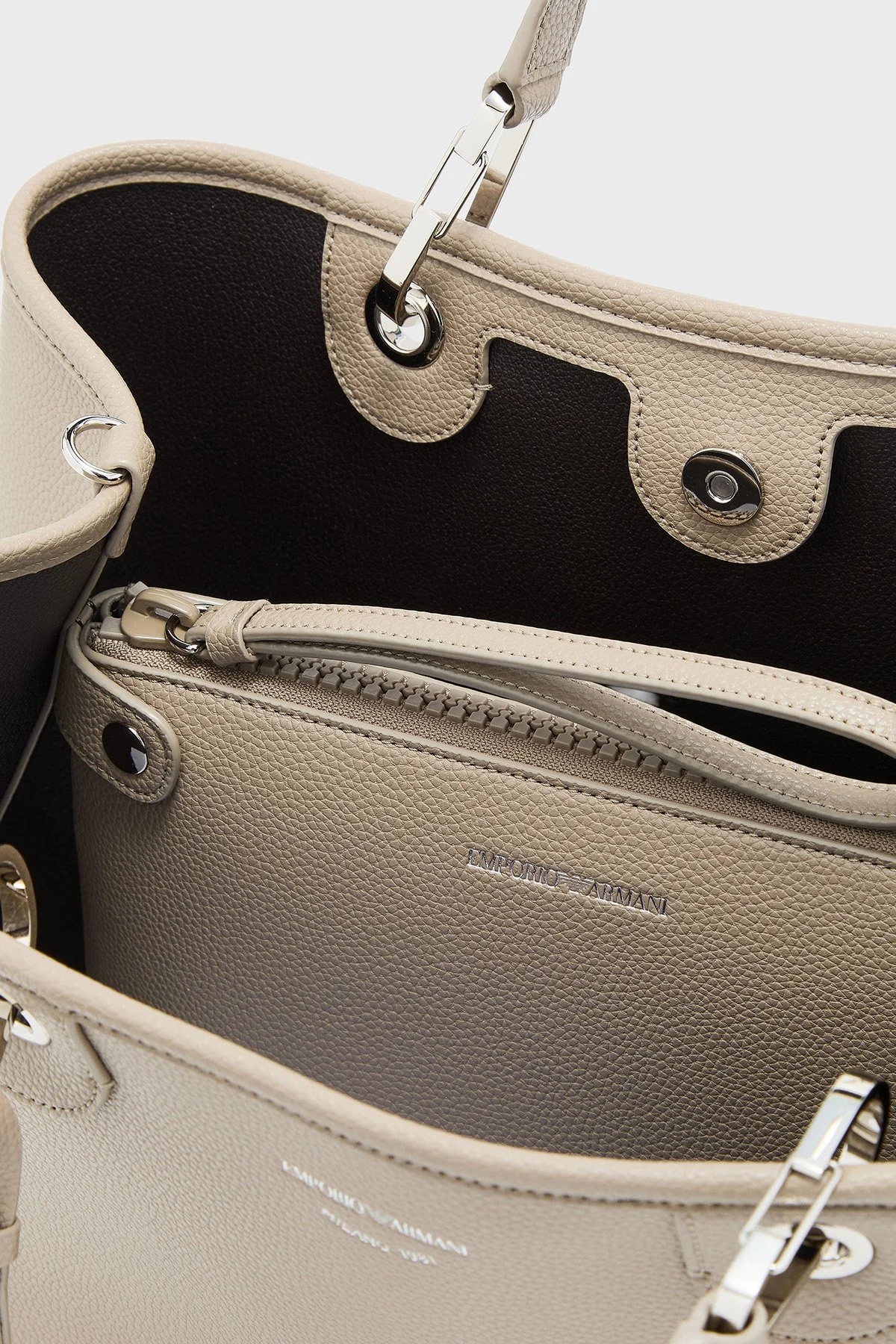 Emporio Armani Logolu Çıkarılabilir Askılı Bayan Çanta EW000360 AF12036 M1286 BEJ - 5