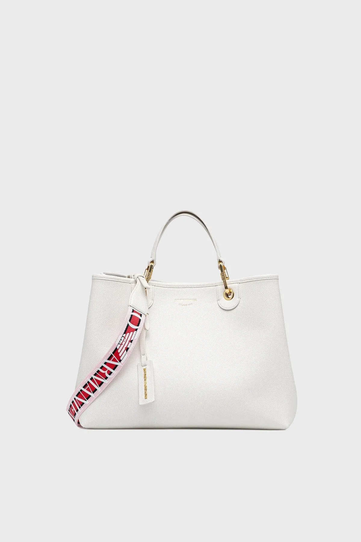 Emporio Armani Logolu Çıkarılabilir Askılı Bayan Çanta EW000360 AF12103 M0034 BEYAZ - 1