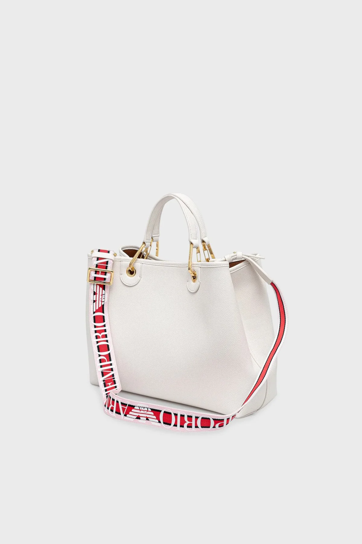 Emporio Armani Logolu Çıkarılabilir Askılı Kadın Çanta EW000360 AF12103 M0034 BEYAZ - 2