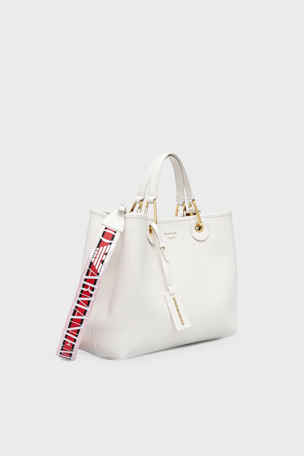 Emporio Armani Logolu Çıkarılabilir Askılı Kadın Çanta EW000360 AF12103 M0034 BEYAZ - 4