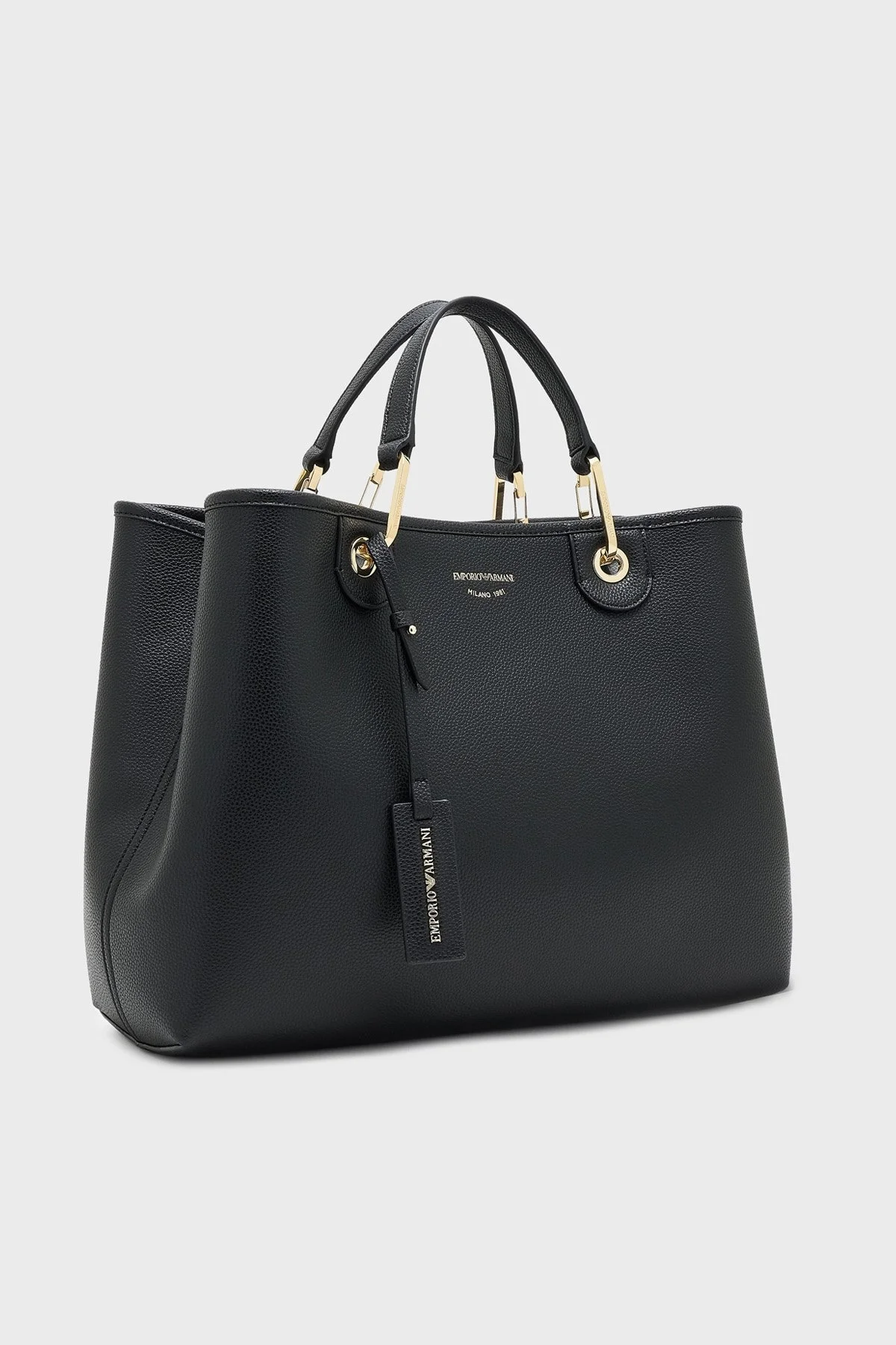 Emporio Armani Logolu Çıkarılabilir Askılı Bayan Çanta EW000360 AF12103 MC032 SİYAH-GÜMÜŞ - 3