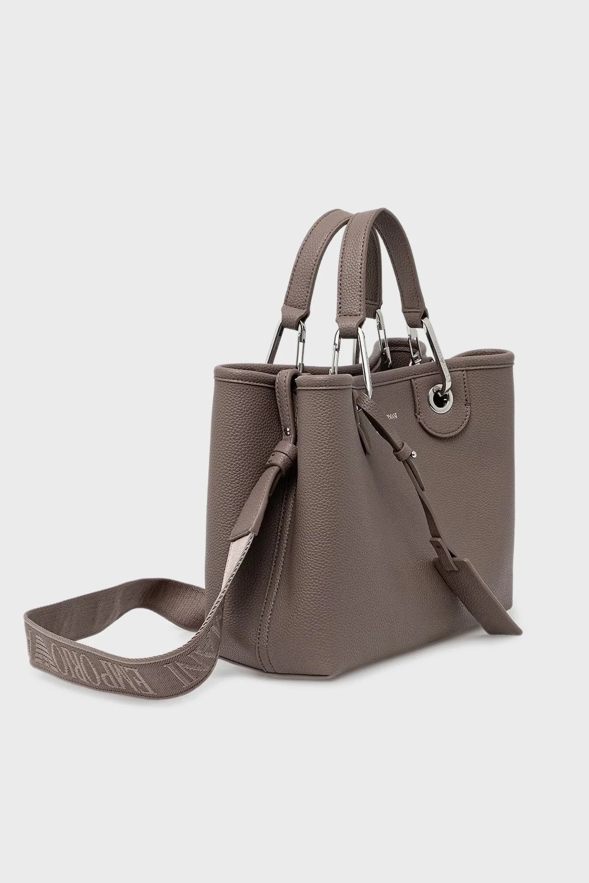 Emporio Armani Logolu Çıkarılabilir Askılı Bayan Çanta EW000361 AF12036 M1057 KAHVE - 2