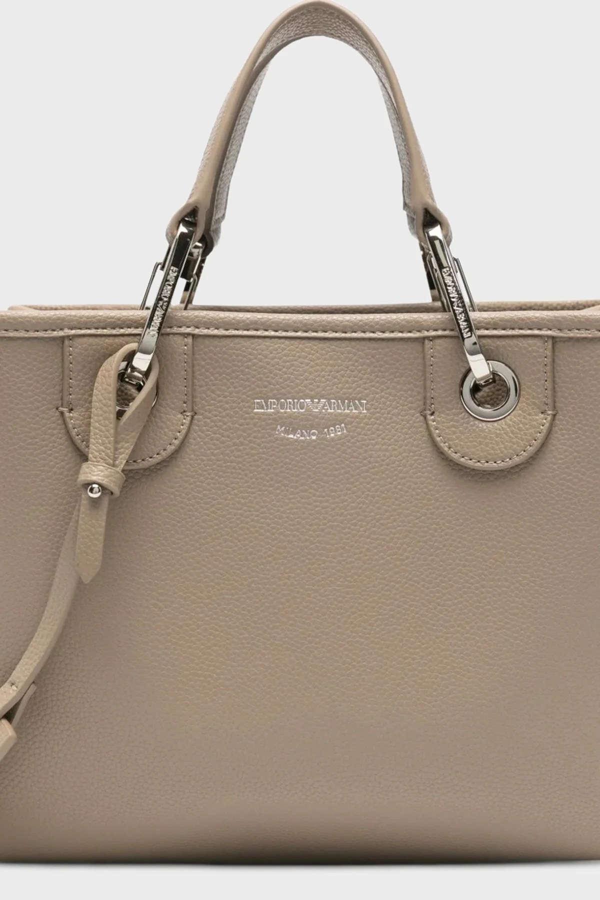 Emporio Armani Logolu Çıkarılabilir Askılı Bayan Çanta EW000361 AF12036 M1286 BEJ - 4