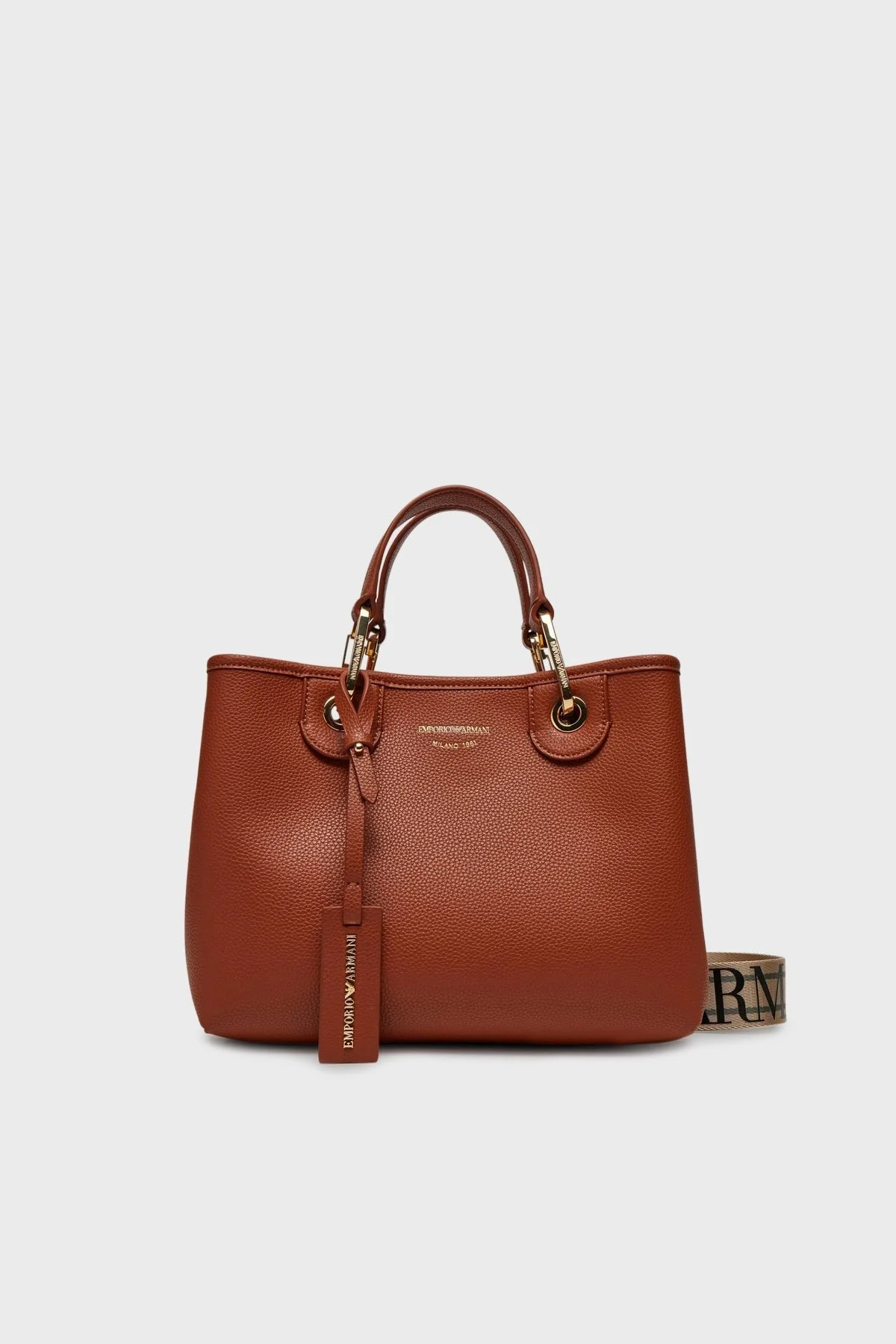 Emporio Armani Logolu Çıkarılabilir Askılı Bayan Çanta EW000361 AF12103 M6030 TABA - 1