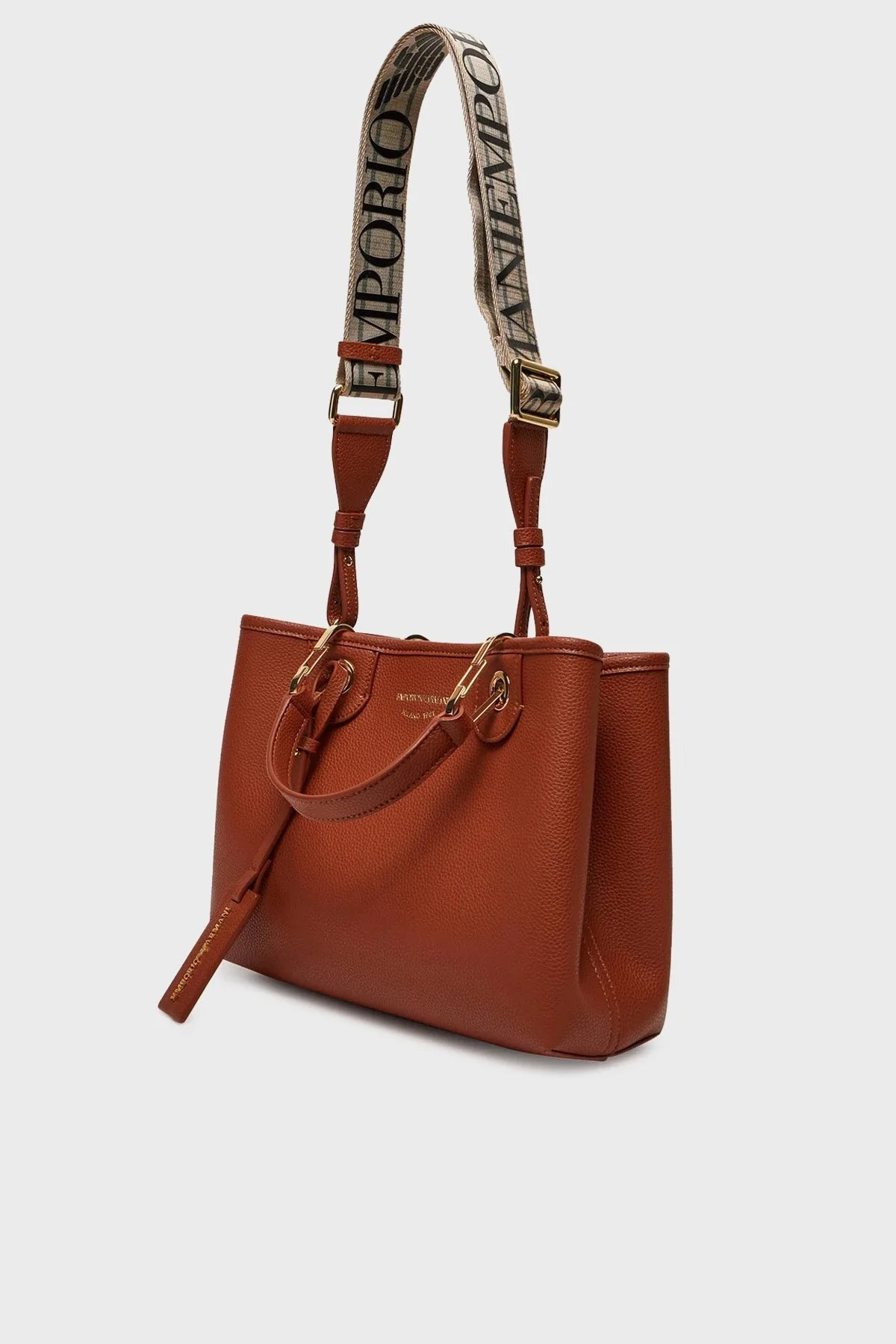 Emporio Armani Logolu Çıkarılabilir Askılı Bayan Çanta EW000361 AF12103 M6030 TABA - 6