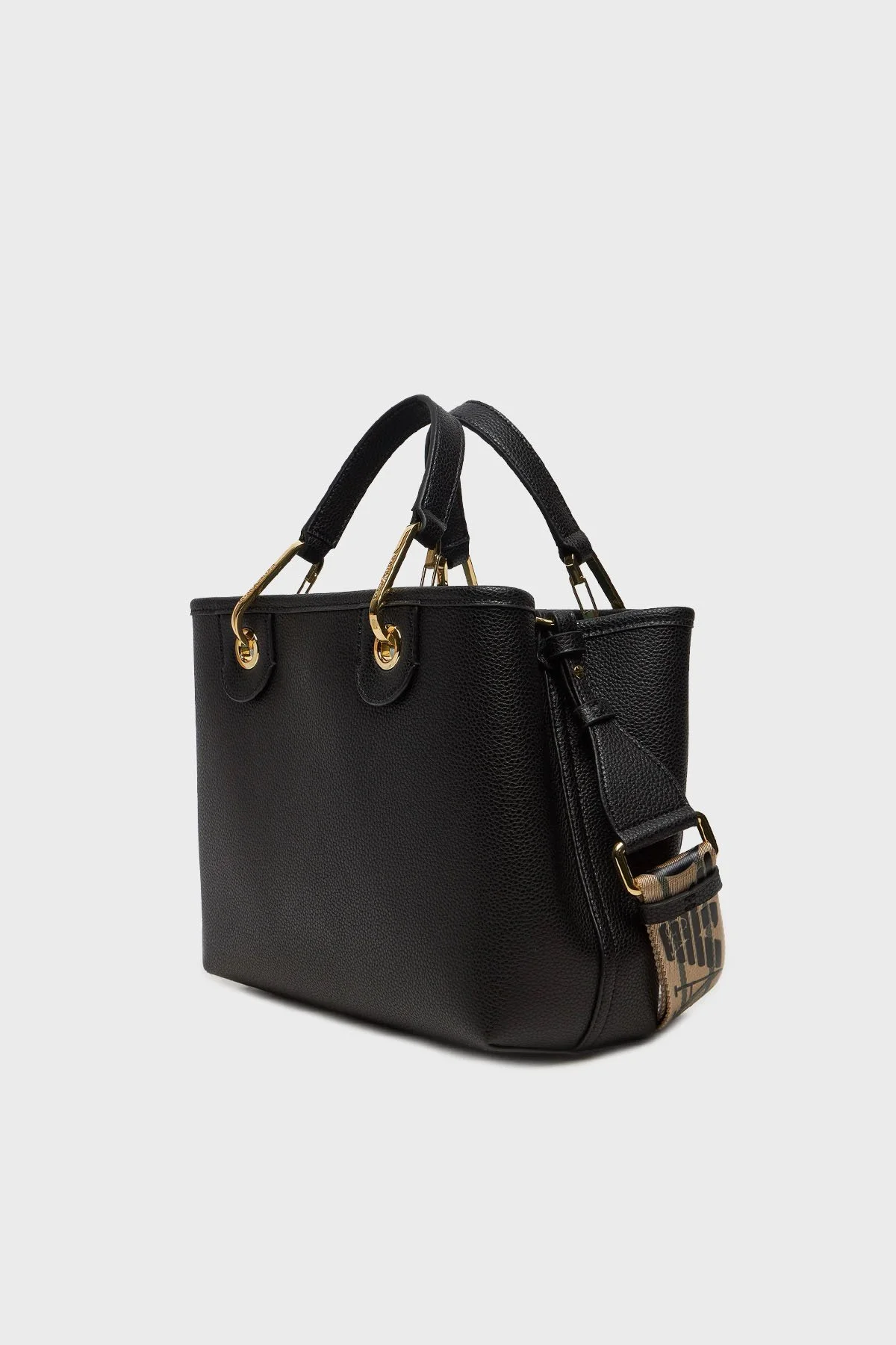 Emporio Armani Logolu Çıkarılabilir Askılı Kadın Çanta EW000361 AF12103 MC032 SİYAH-GOLD - 4