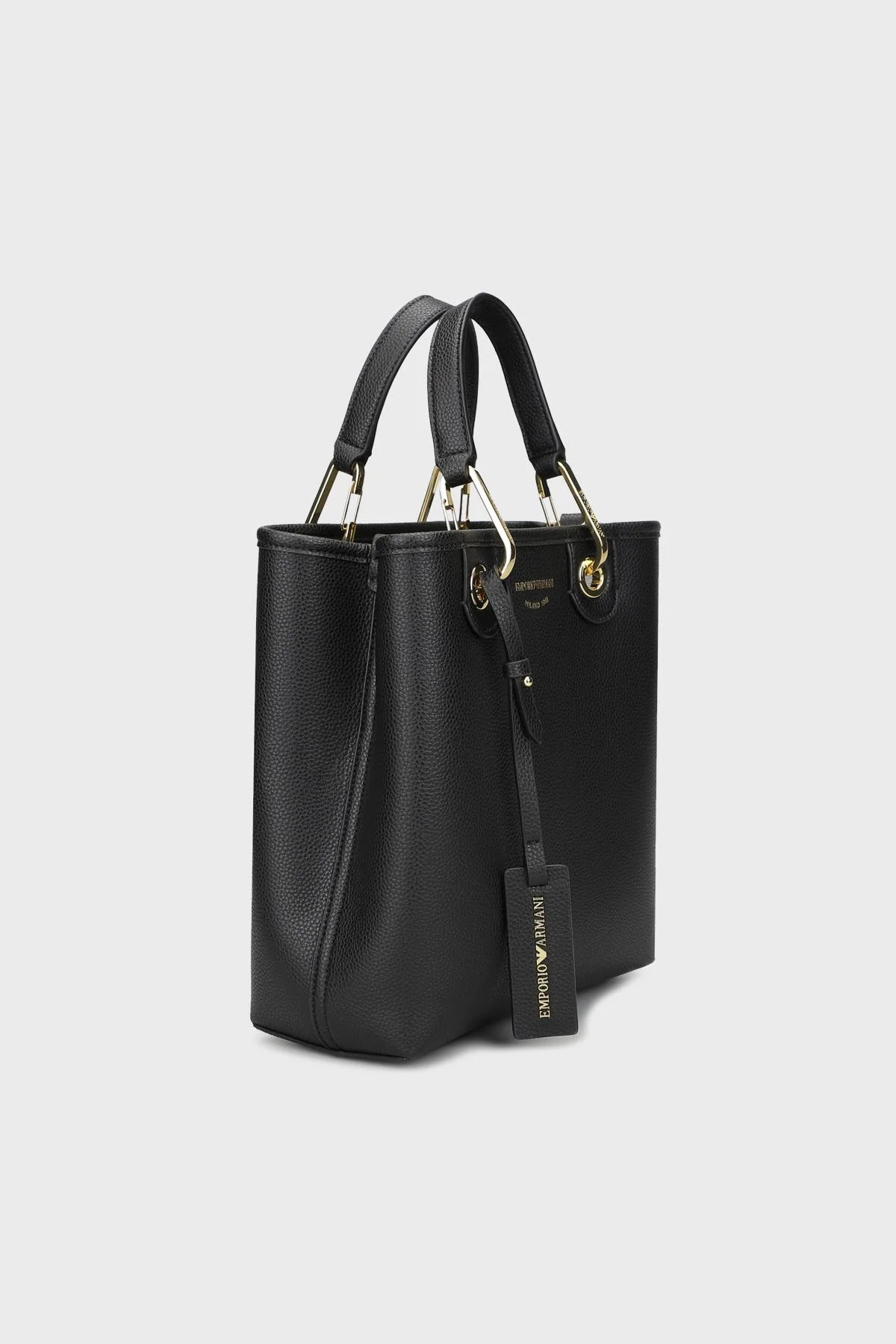 Emporio Armani Logolu Çıkarılabilir Askılı Kadın Çanta EW000362 AF12103 MC032 SİYAH-GOLD - 5