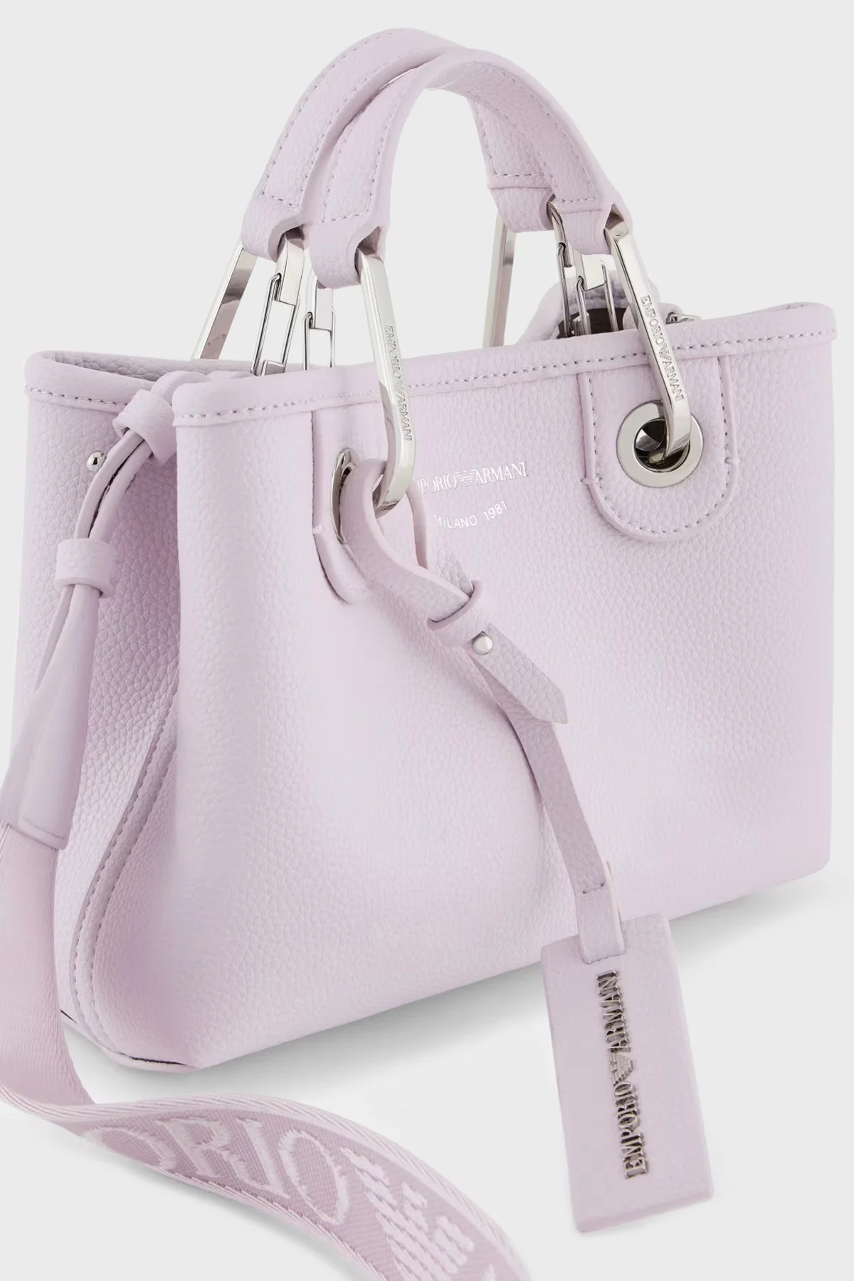 Emporio Armani Logolu Çıkarılabilir Askılı Kadın Çanta EW000382 AF12036 M4033 AÇIK PEMBE - 5