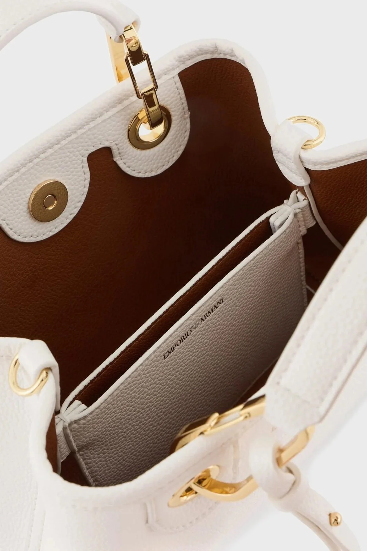 Emporio Armani Logolu Çıkarılabilir Askılı Kadın Çanta EW000382 AF12103 M0034 BEYAZ - 5
