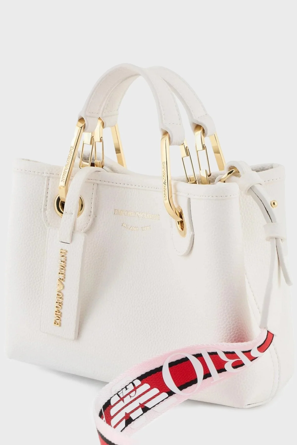 Emporio Armani Logolu Çıkarılabilir Askılı Kadın Çanta EW000382 AF12103 M0034 BEYAZ - 6