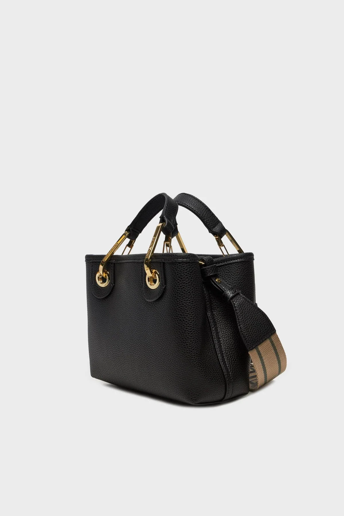 Emporio Armani Logolu Çıkarılabilir Askılı Kadın Çanta EW000382 AF12103 MC032 SİYAH-GOLD - 5