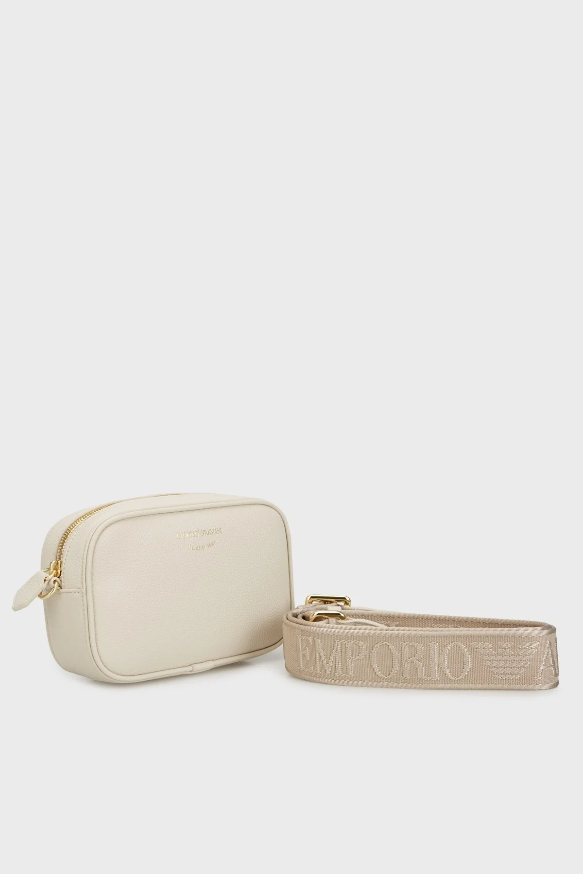 Emporio Armani Logolu Çıkarılabilir Askılı Bayan Çanta EW000537 AF12036 M1051 KREM - 3