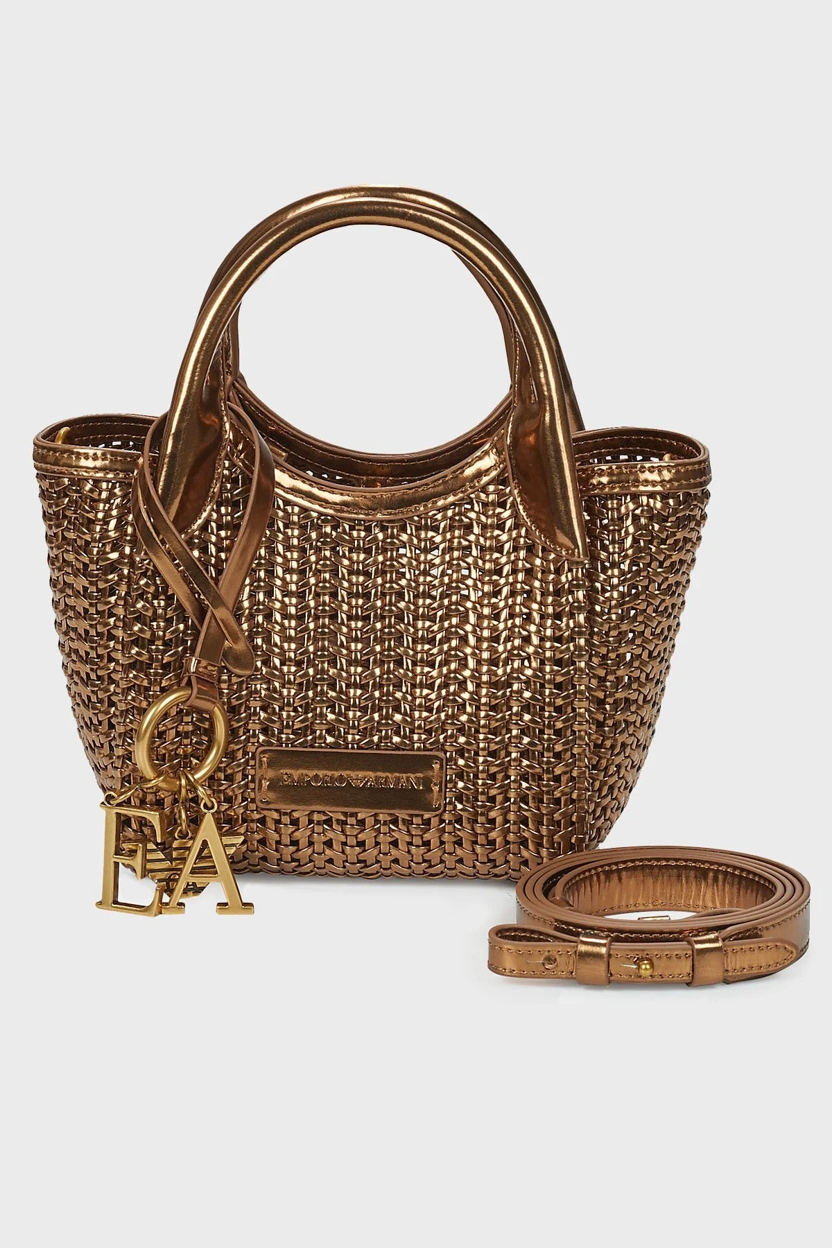 Emporio Armani Logolu Çıkarılabilir Askılı Bayan Çanta EW001011 AF15441 U6165 BRONZ - 1