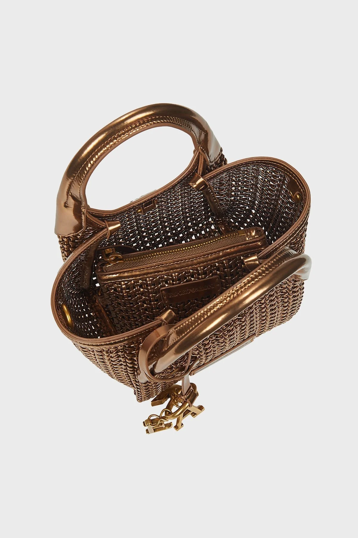 Emporio Armani Logolu Çıkarılabilir Askılı Bayan Çanta EW001011 AF15441 U6165 BRONZ - 4