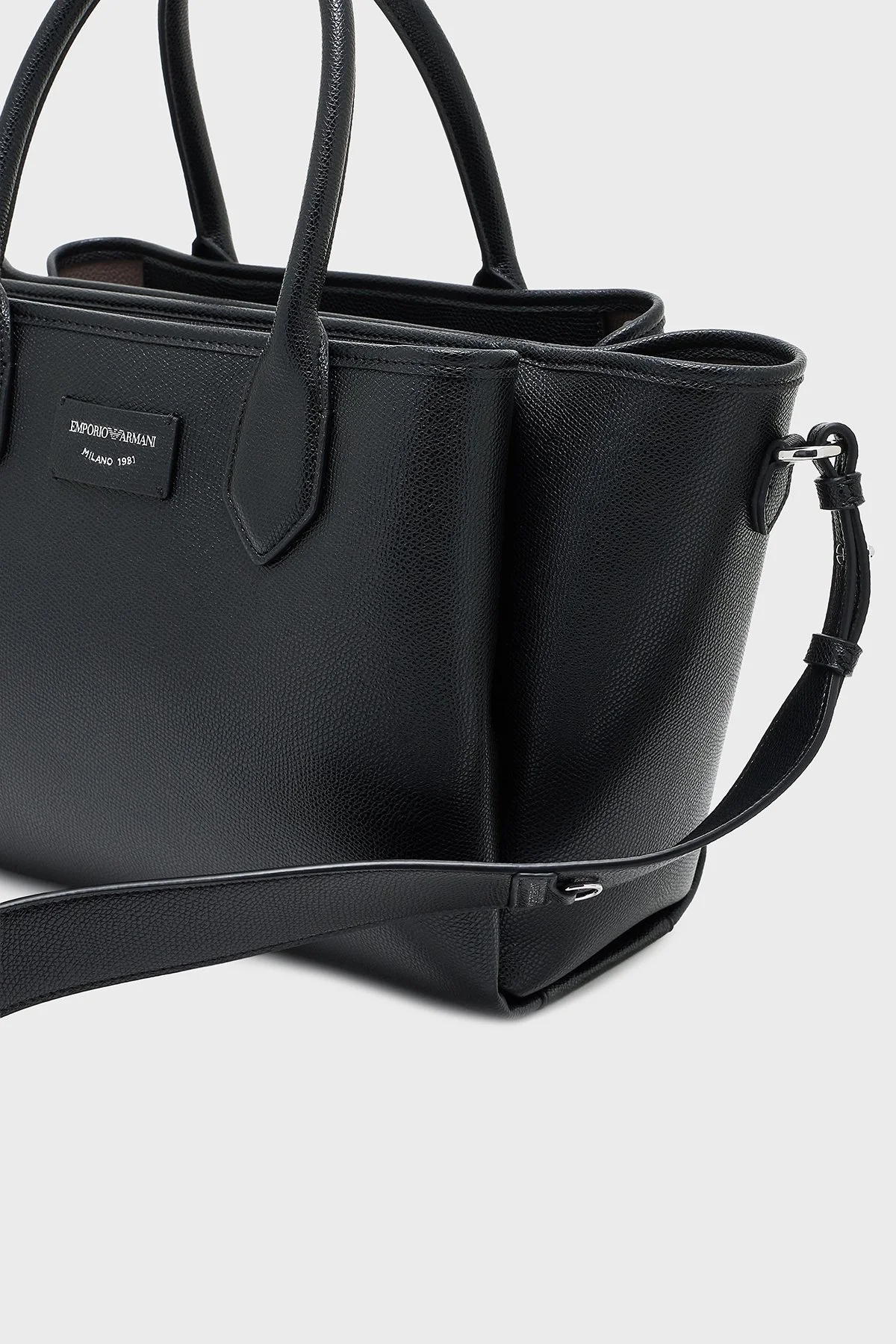 Emporio Armani Logolu Çıkarılabilir Askılı Bayan Çanta EW00232 9AF17799 MC149 SİYAH - 7