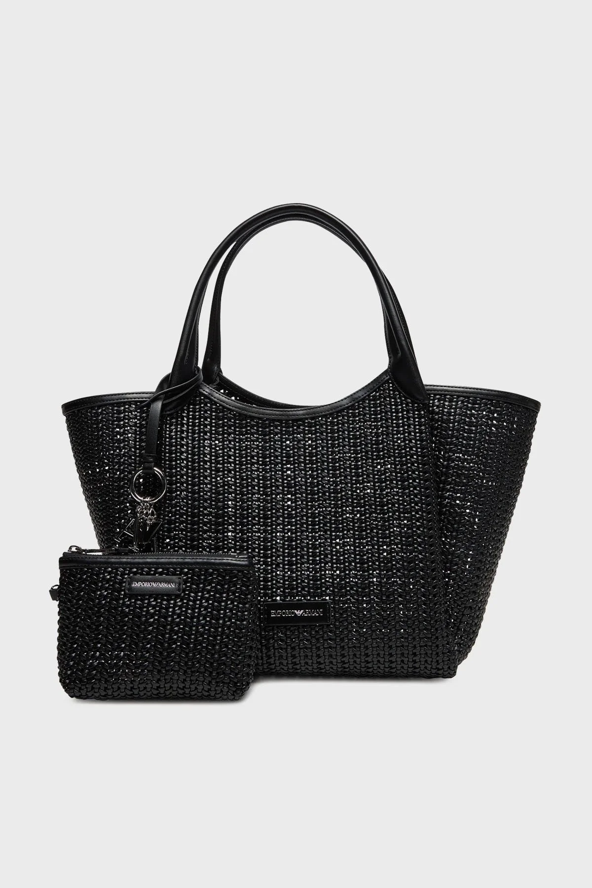 Emporio Armani Logolu Çıkarılabilir Askılı Büyük Bayan Çanta EW001009 AF14309 UC001 SİYAH - 8