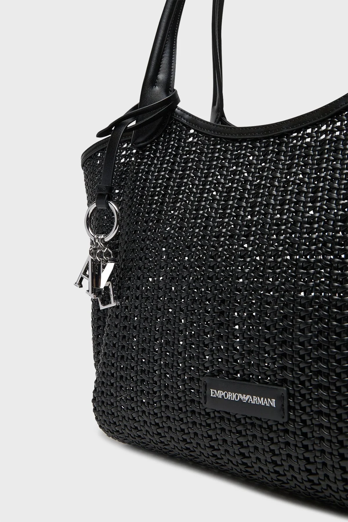 Emporio Armani Logolu Çıkarılabilir Askılı Büyük Bayan Çanta EW001009 AF14309 UC001 SİYAH - 10