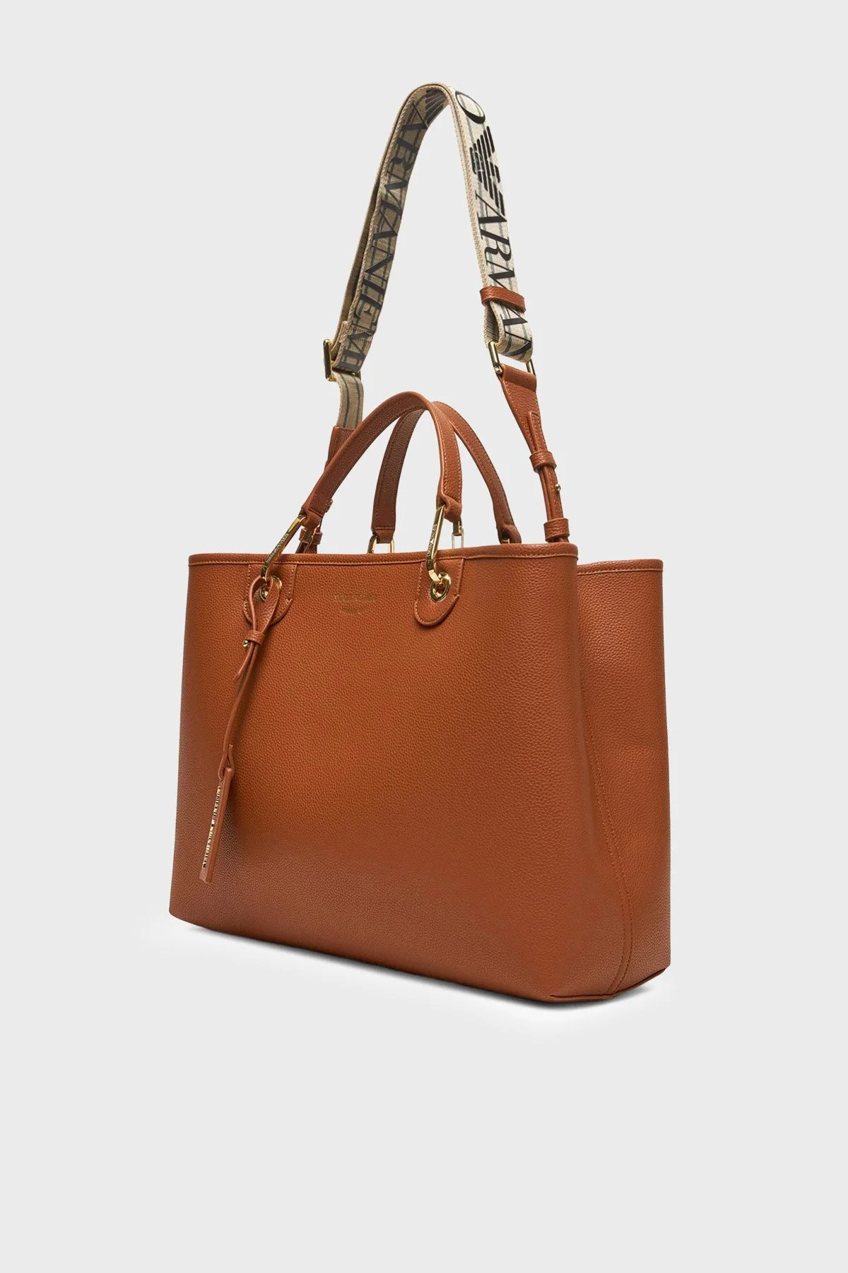 Emporio Armani Logolu Çıkarılabilir Askılı Kadın Çanta EW000360 AF12103 M6030 Taba - 4