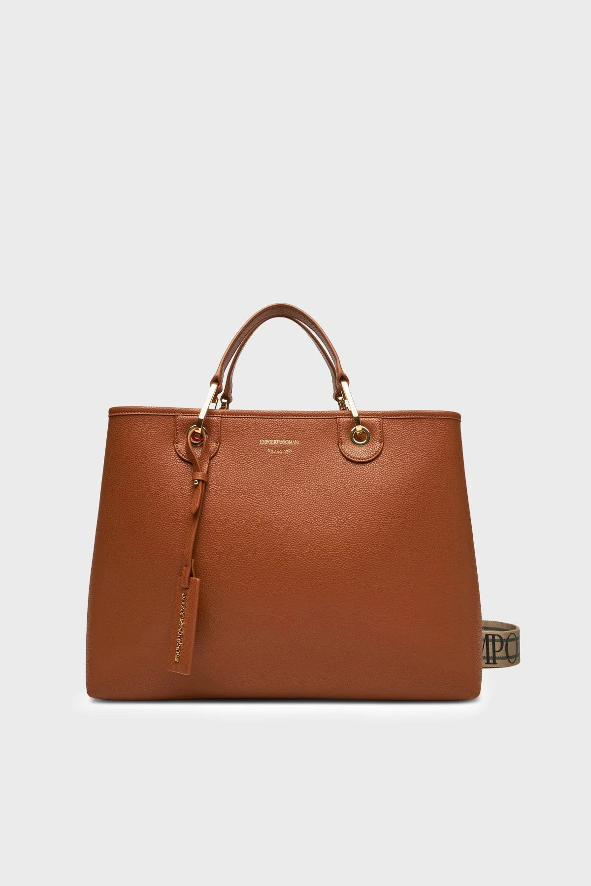 Emporio Armani Logolu Çıkarılabilir Askılı Kadın Çanta EW000360 AF12103 M6030 Taba - 5