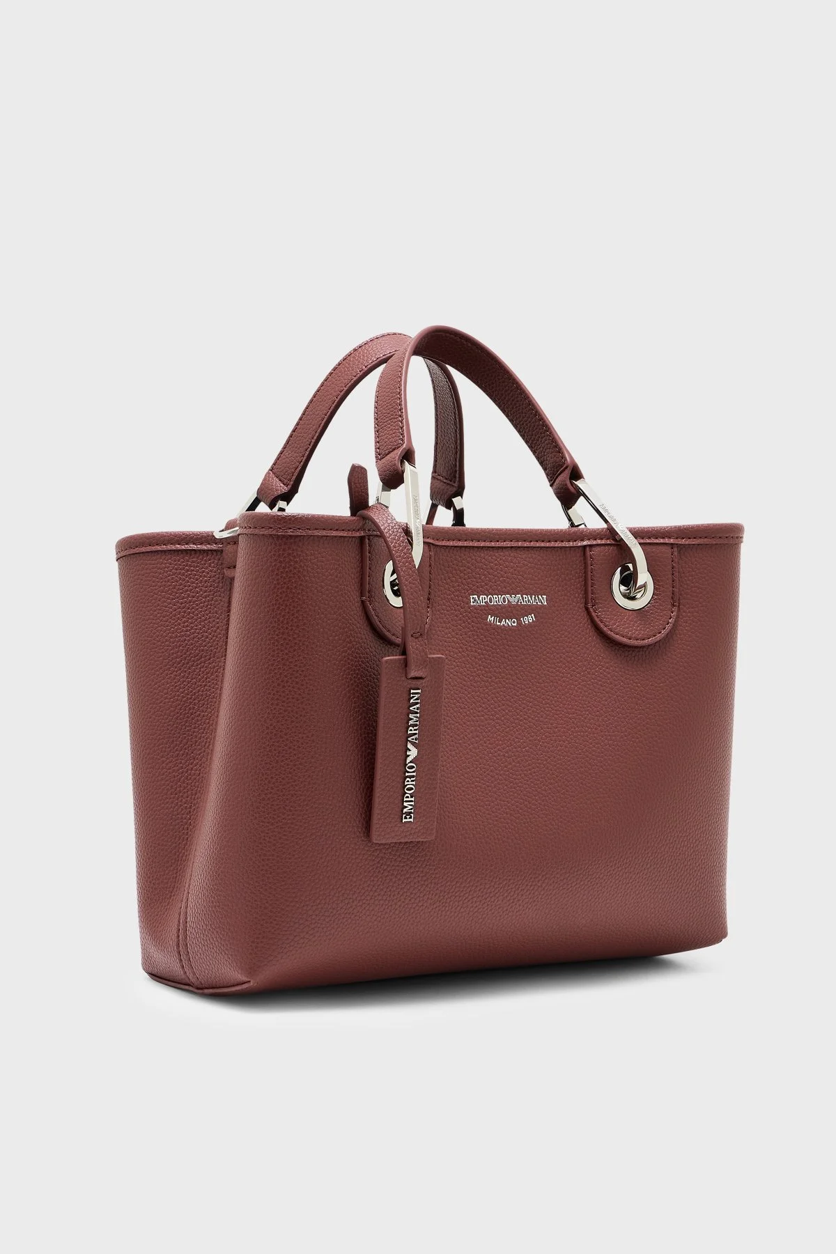 Emporio Armani Logolu Çıkarılabilir Askılı Kadın Çanta EW000361 AF12036 M6453 Bordo - 3