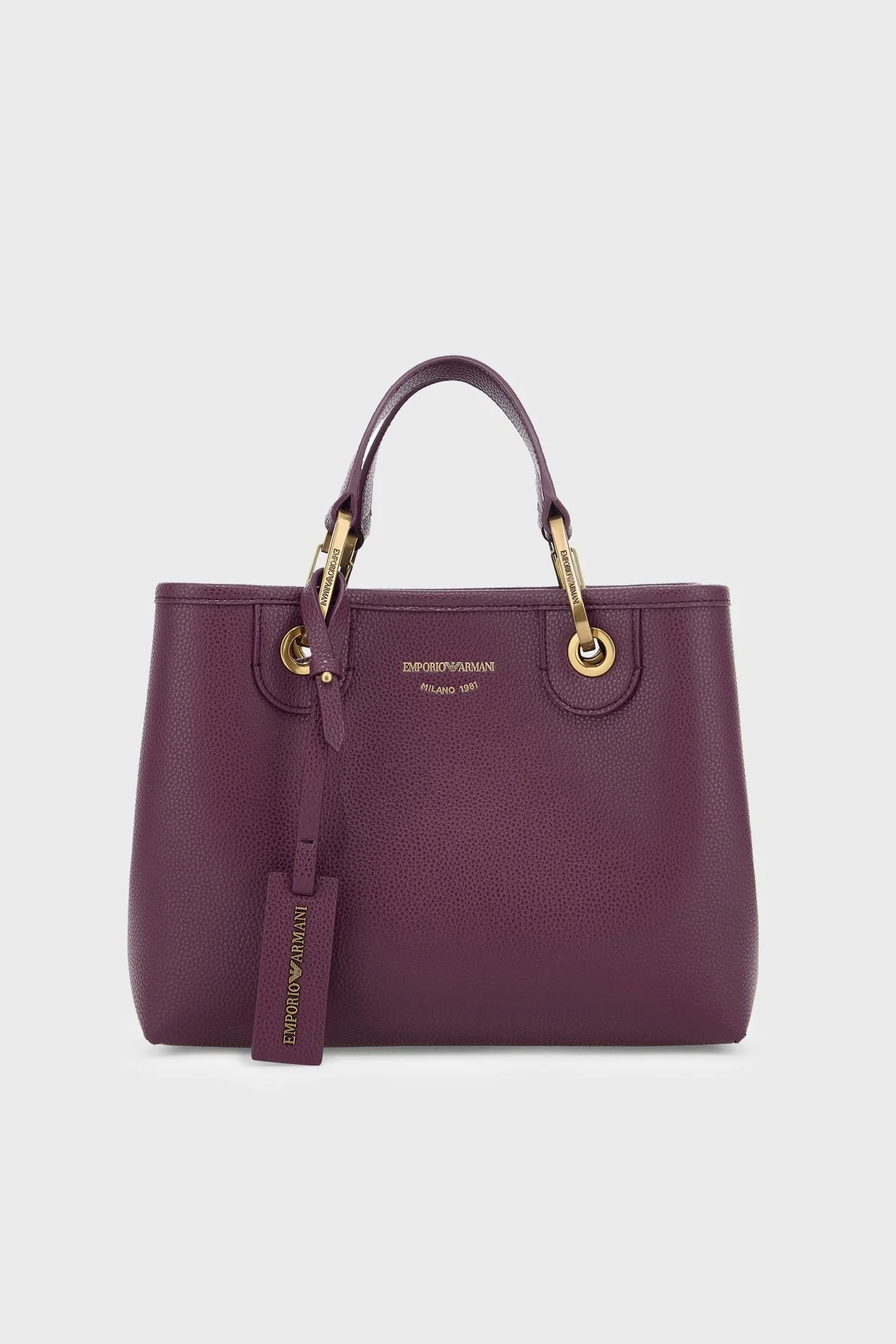 Emporio Armani Logolu Çıkarılabilir Askılı Kadın Çanta EW000361 AF12036 MA149 Mürdüm - 1