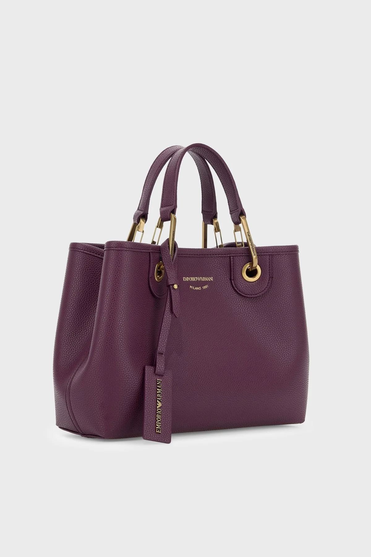 Emporio Armani Logolu Çıkarılabilir Askılı Kadın Çanta EW000361 AF12036 MA149 Mürdüm - 4