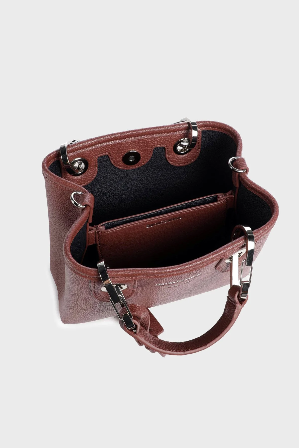 Emporio Armani Logolu Çıkarılabilir Askılı Kadın Çanta EW000382 AF12036 M6453 Bordo - 5