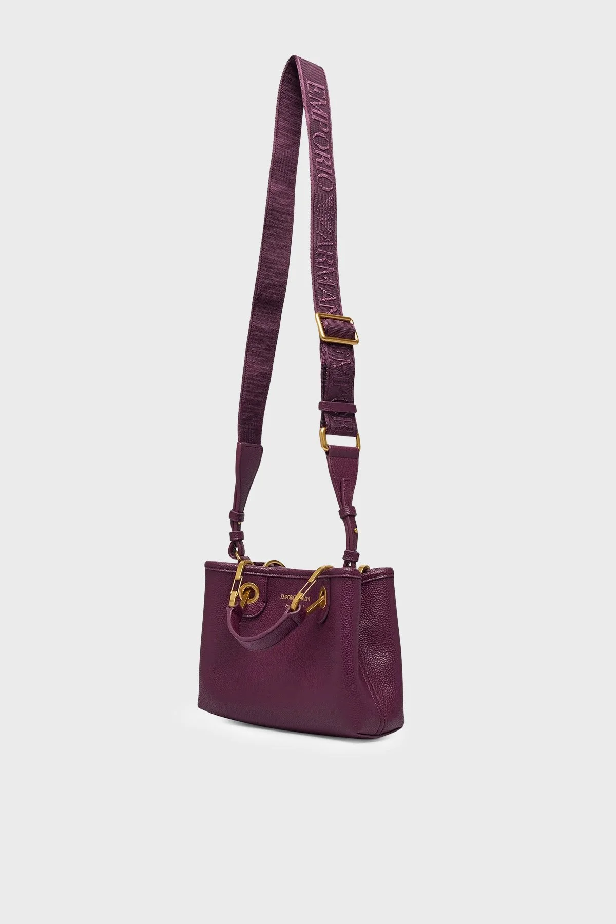 Emporio Armani Logolu Çıkarılabilir Askılı Kadın Çanta EW000382 AF12036 MA149 Mürdüm - 6