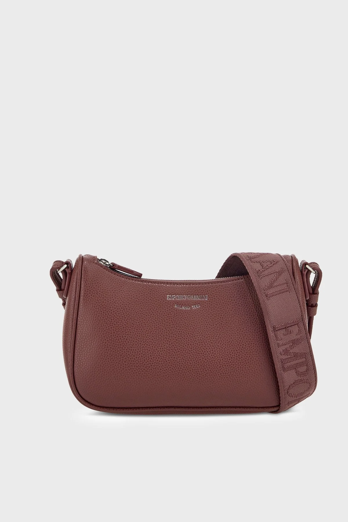 Emporio Armani Logolu Çıkarılabilir Askılı Kadın Çanta EW000539 AF12036 M6453 Bordo - 1
