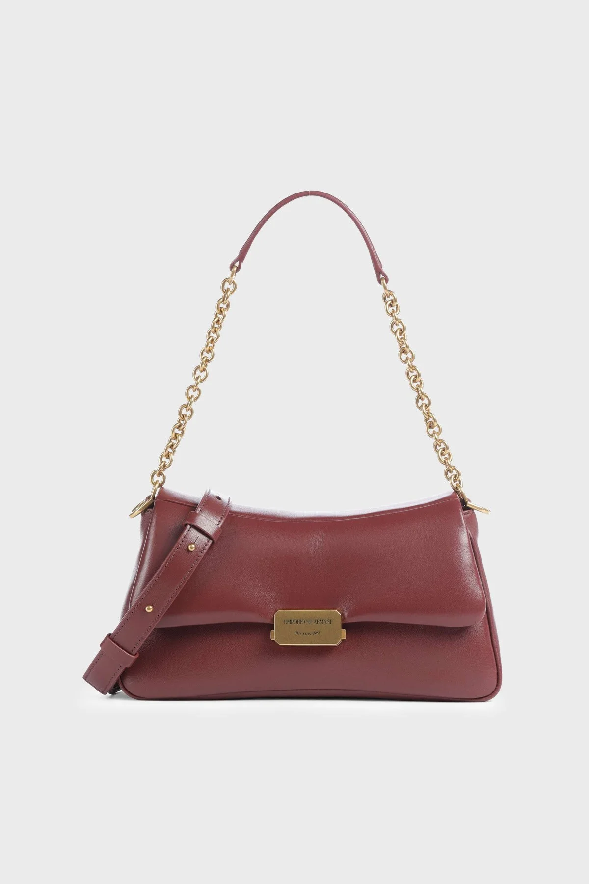 Emporio Armani Logolu Çıkarılabilir Askılı Kadın Çanta EW002644 AF32959 U6002 Bordo - 1