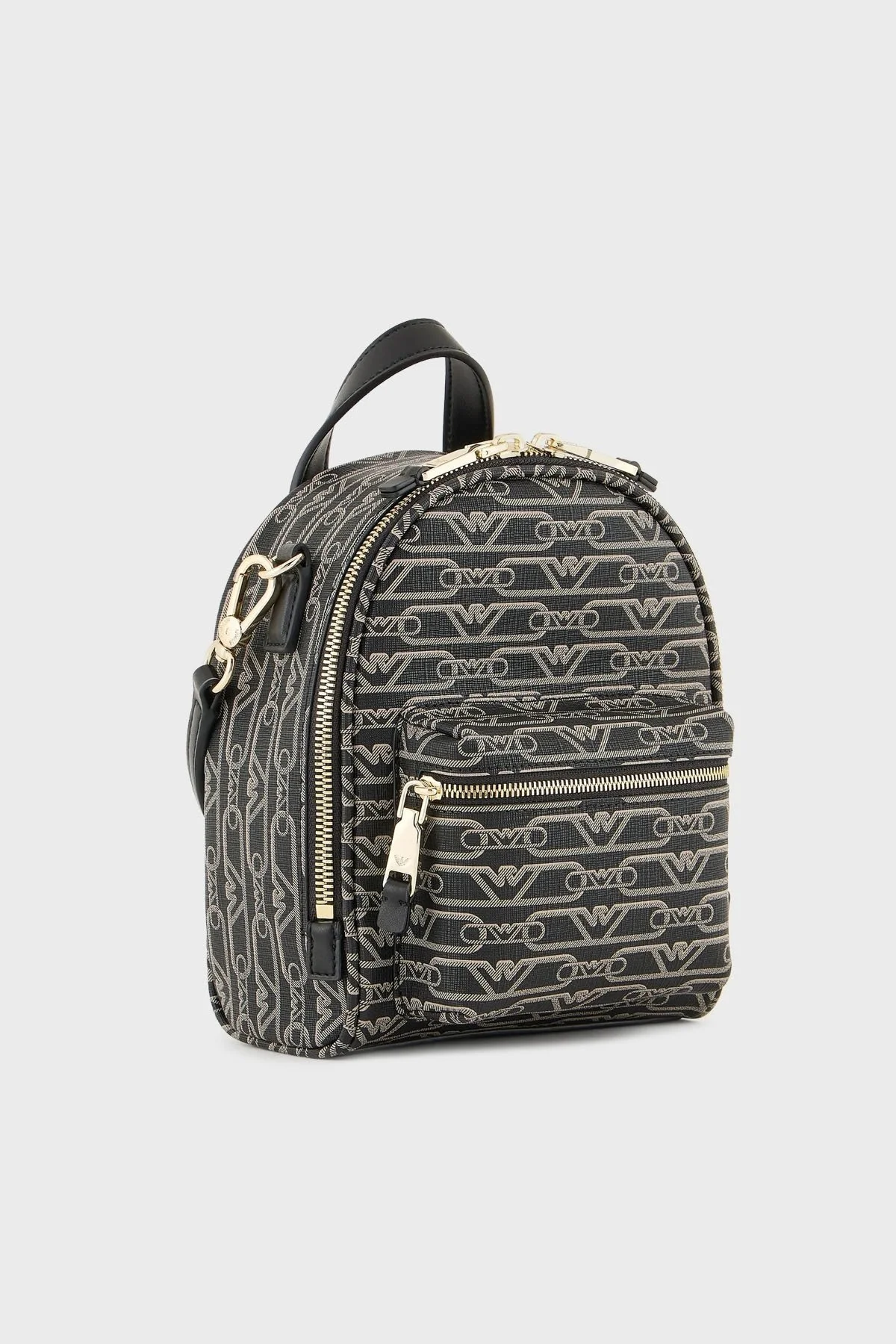 Emporio Armani Logolu Çıkarılabilir Omuz Askılı Bayan Çanta EW000358 AF11951 FC033 SİYAH-EKRU - 3