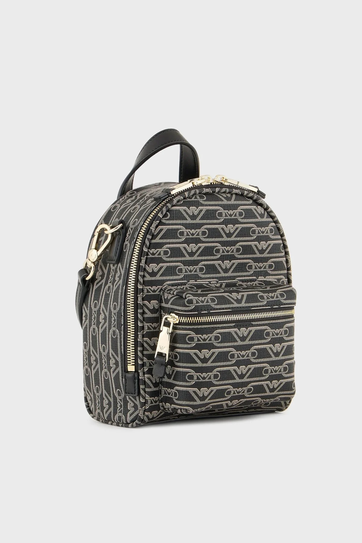 Emporio Armani Logolu Çıkarılabilir Omuz Askılı Kadın Çanta EW000358 AF11951 FC033 SİYAH-EKRU - 3