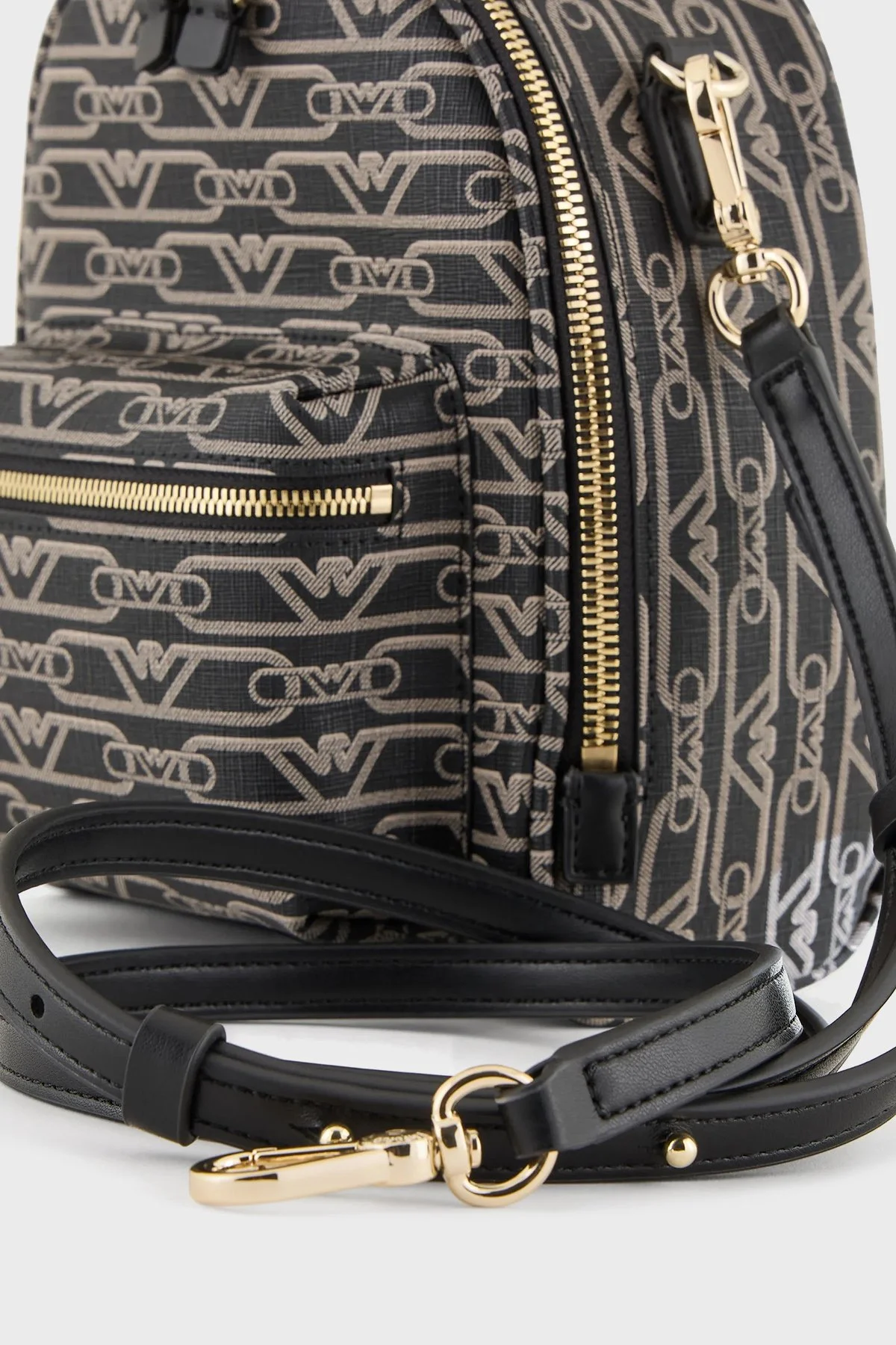 Emporio Armani Logolu Çıkarılabilir Omuz Askılı Kadın Çanta EW000358 AF11951 FC033 SİYAH-EKRU - 6
